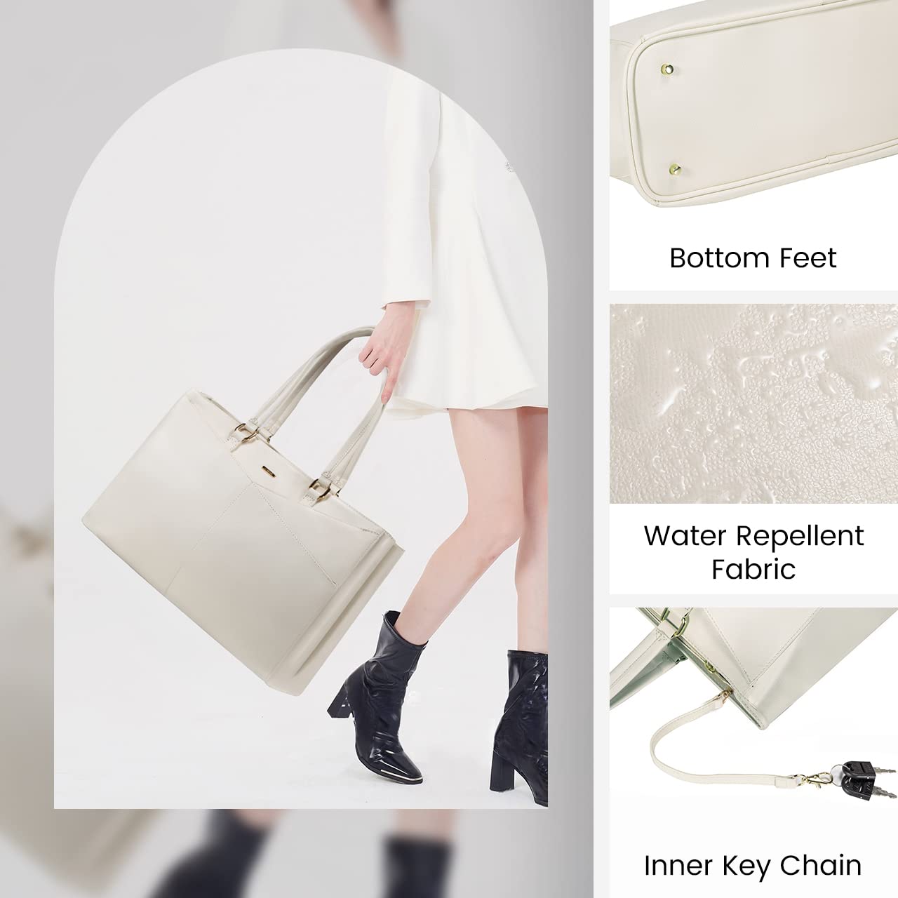 Foto 4 | Bolsa Para Ordenador Portátil Lovevook Para Mujer De 15,6 Pulgadas, Impermeable, De Piel, Ordenador, - Venta Interna