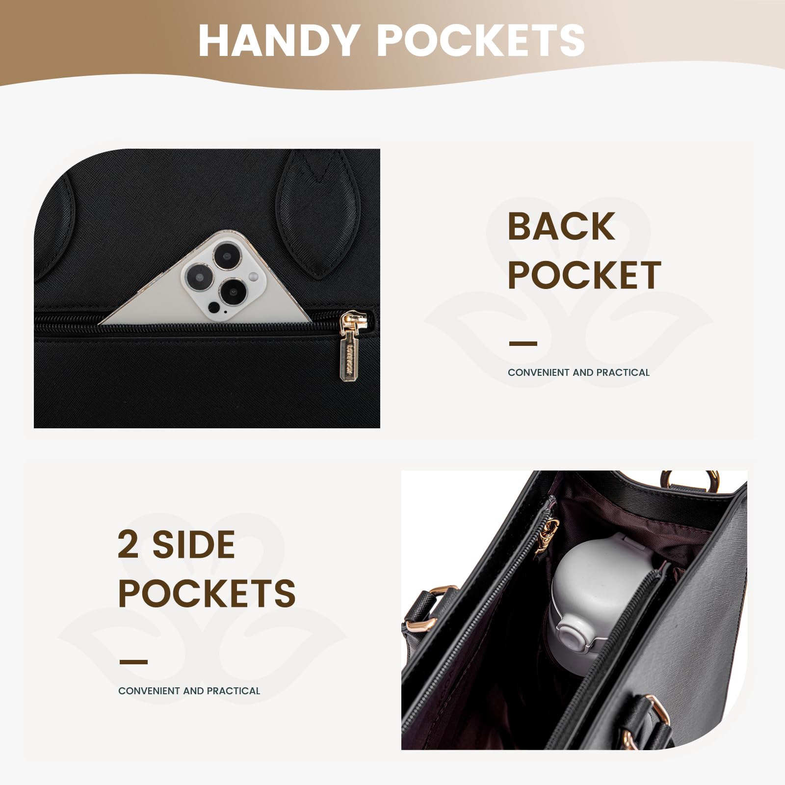 Foto 4 | Bolsa Para Portátil Lovevook Para Mujer De 15.6 Pulgadas, Piel Impermeable - Venta Internacional.