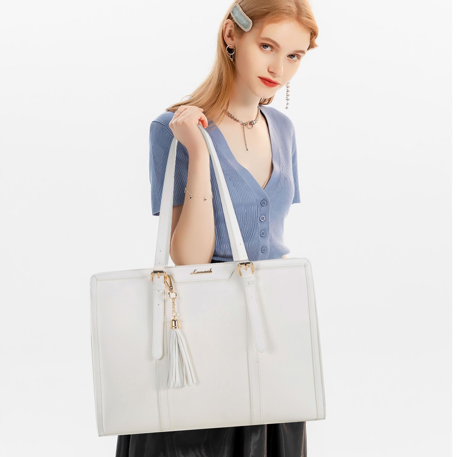 Foto 2 | Bolsa Para Portátil Lovevook De Piel Ligera De 15.6 Pulgadas Para Mujer - Venta Internacional.
