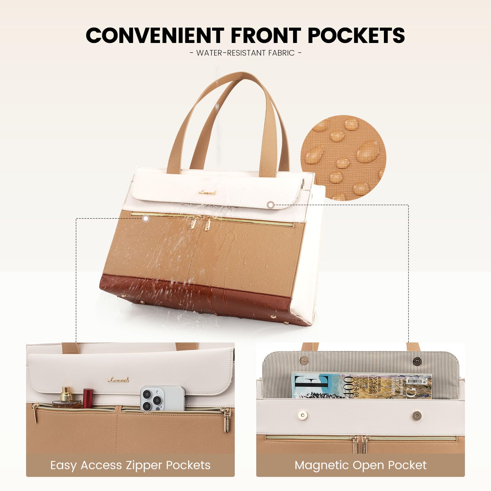 Foto 4 pulgar | Bolsa De Mano Para Portátil Lovevook Para Mujer De 15.6 Pulgadas A Prueba De Agua - Venta Internacional.