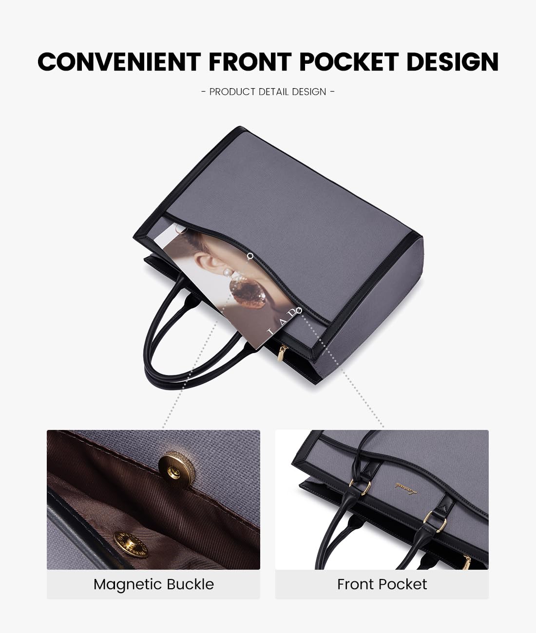 Foto 2 | Bolsa Para Portátil Lovevook Para Mujer De 15.6 Pulgadas De Lona Azul - Venta Internacional.