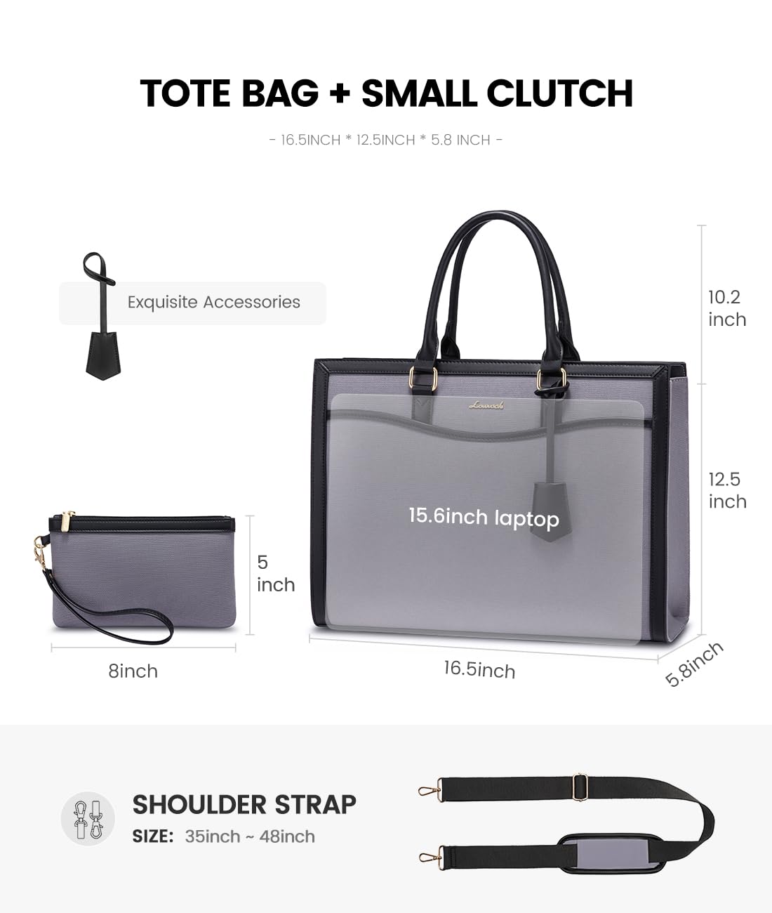Foto 5 pulgar | Bolsa Para Portátil Lovevook Para Mujer De 15.6 Pulgadas De Lona Azul - Venta Internacional.