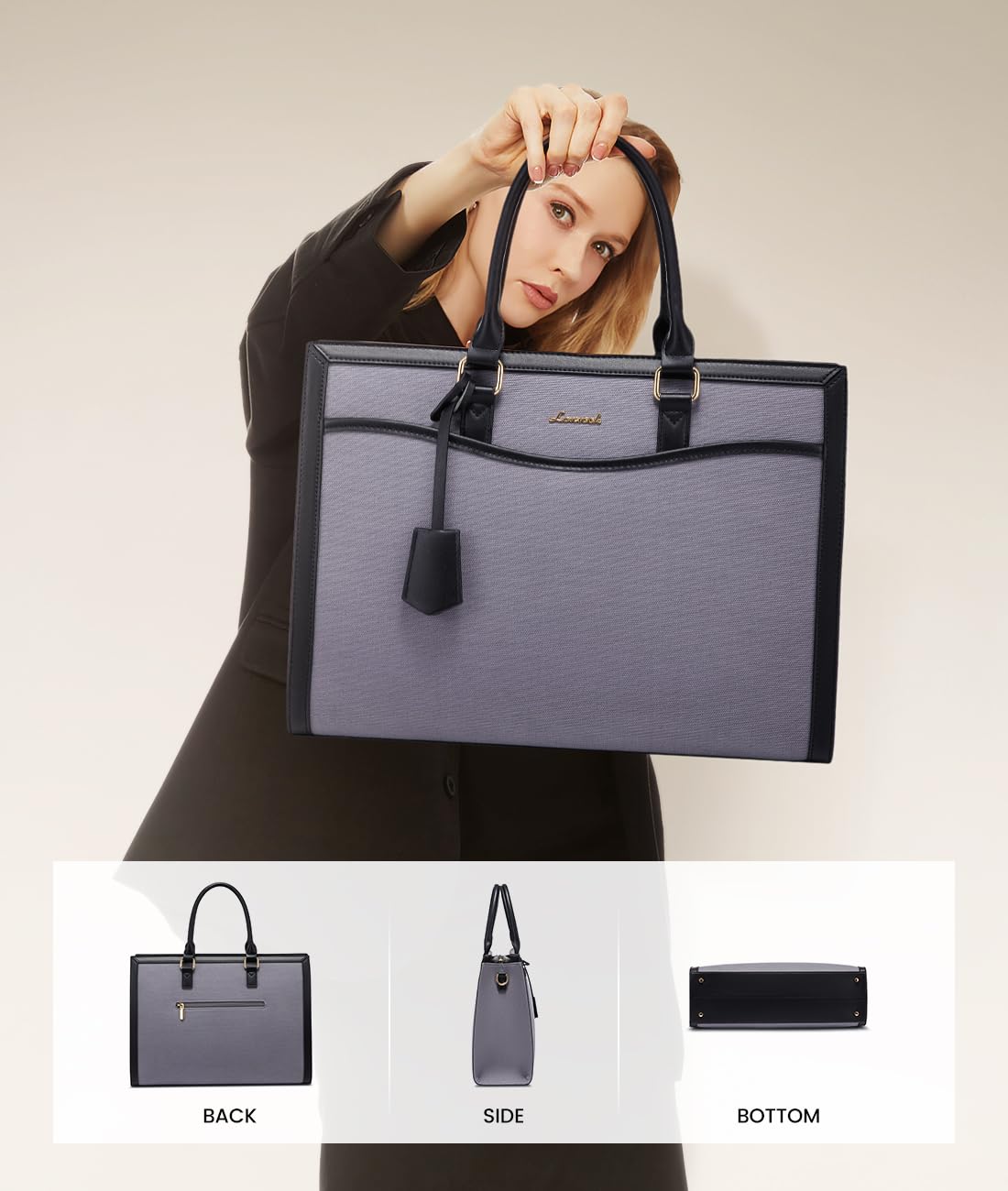 Foto 8 pulgar | Bolsa Para Portátil Lovevook Para Mujer De 15.6 Pulgadas De Lona Azul - Venta Internacional.