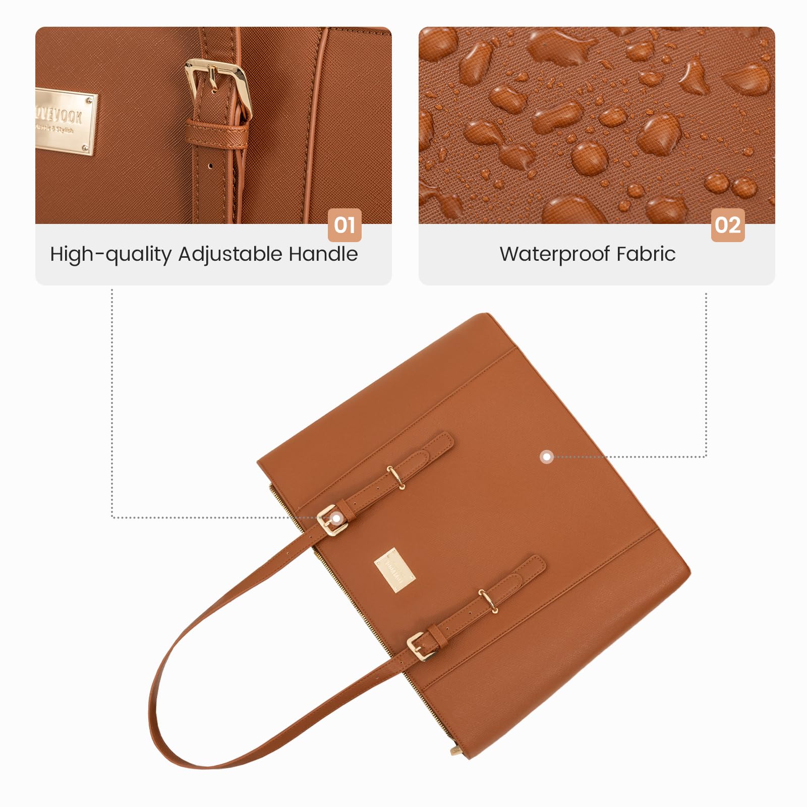 Foto 3 pulgar | Bolsa Para Portátil Lovevook Para Mujer, Maletín De Oficina Grande De 15.6 Pulgadas - Venta Internacional.
