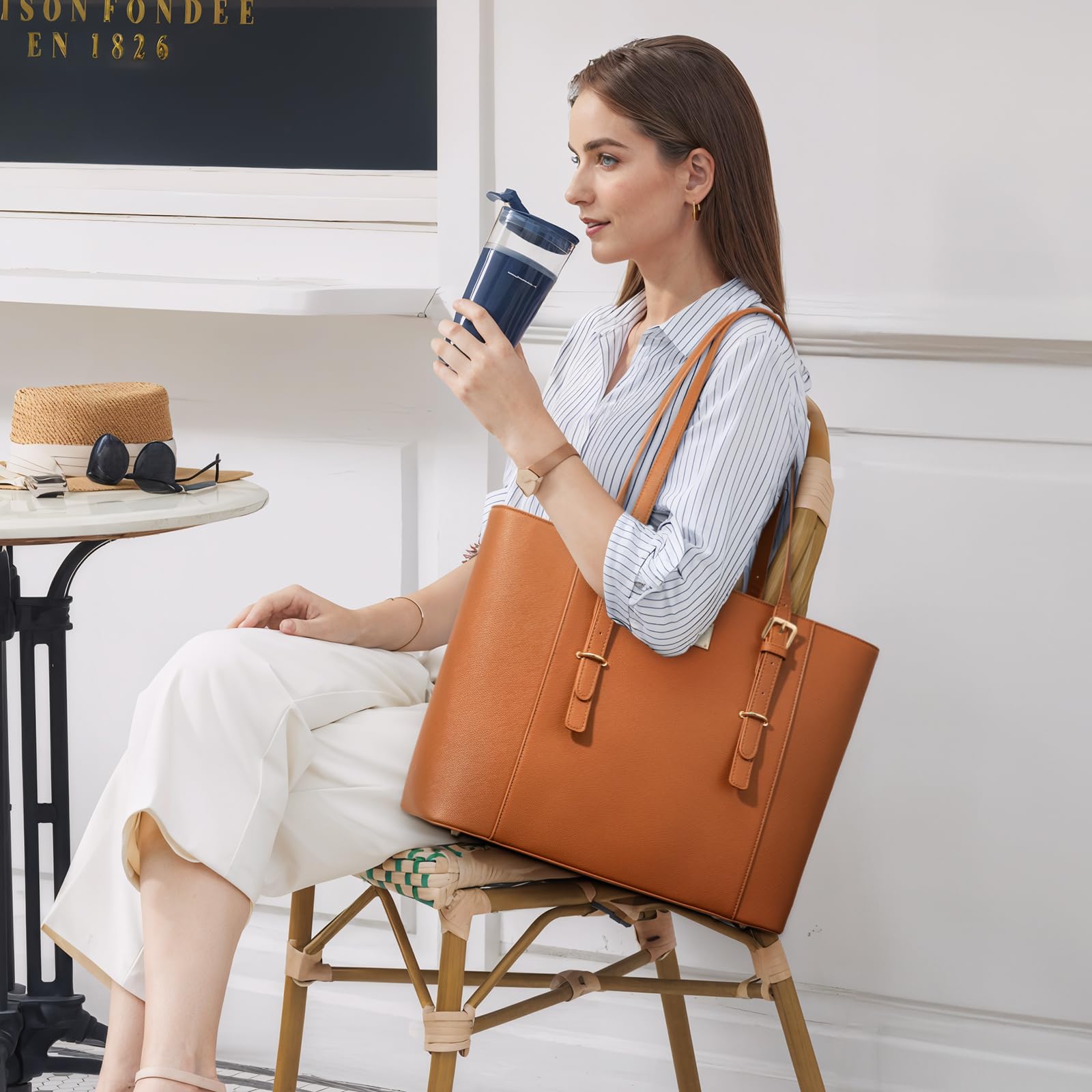 Foto 7 | Bolsa Para Portátil Lovevook Para Mujer, Maletín De Oficina Grande De 15.6 Pulgadas - Venta Internacional.