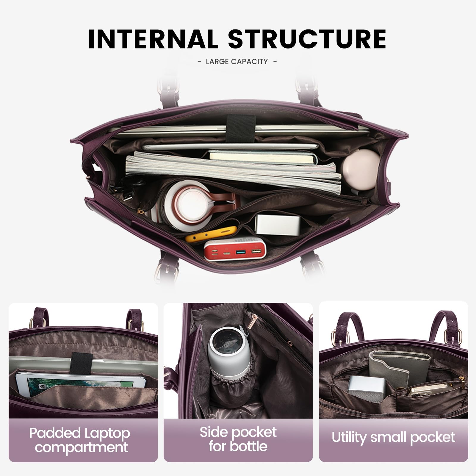Foto 5 pulgar | Bolsa De Trabajo Impermeable Lovevook Para Portátil De 15.6 Pulgadas Para Mujer - Venta Internacional.
