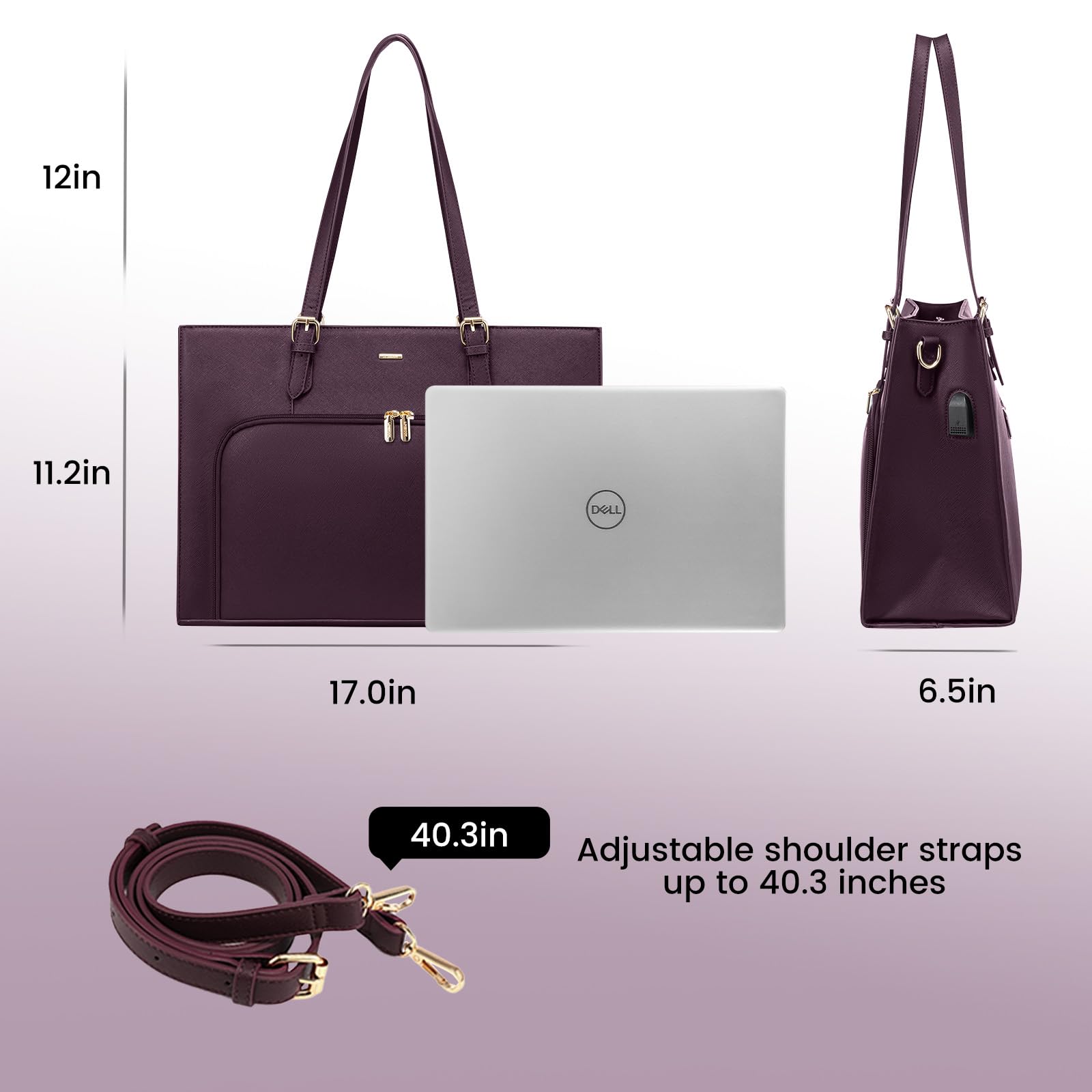 Foto 6 pulgar | Bolsa De Trabajo Impermeable Lovevook Para Portátil De 15.6 Pulgadas Para Mujer - Venta Internacional.