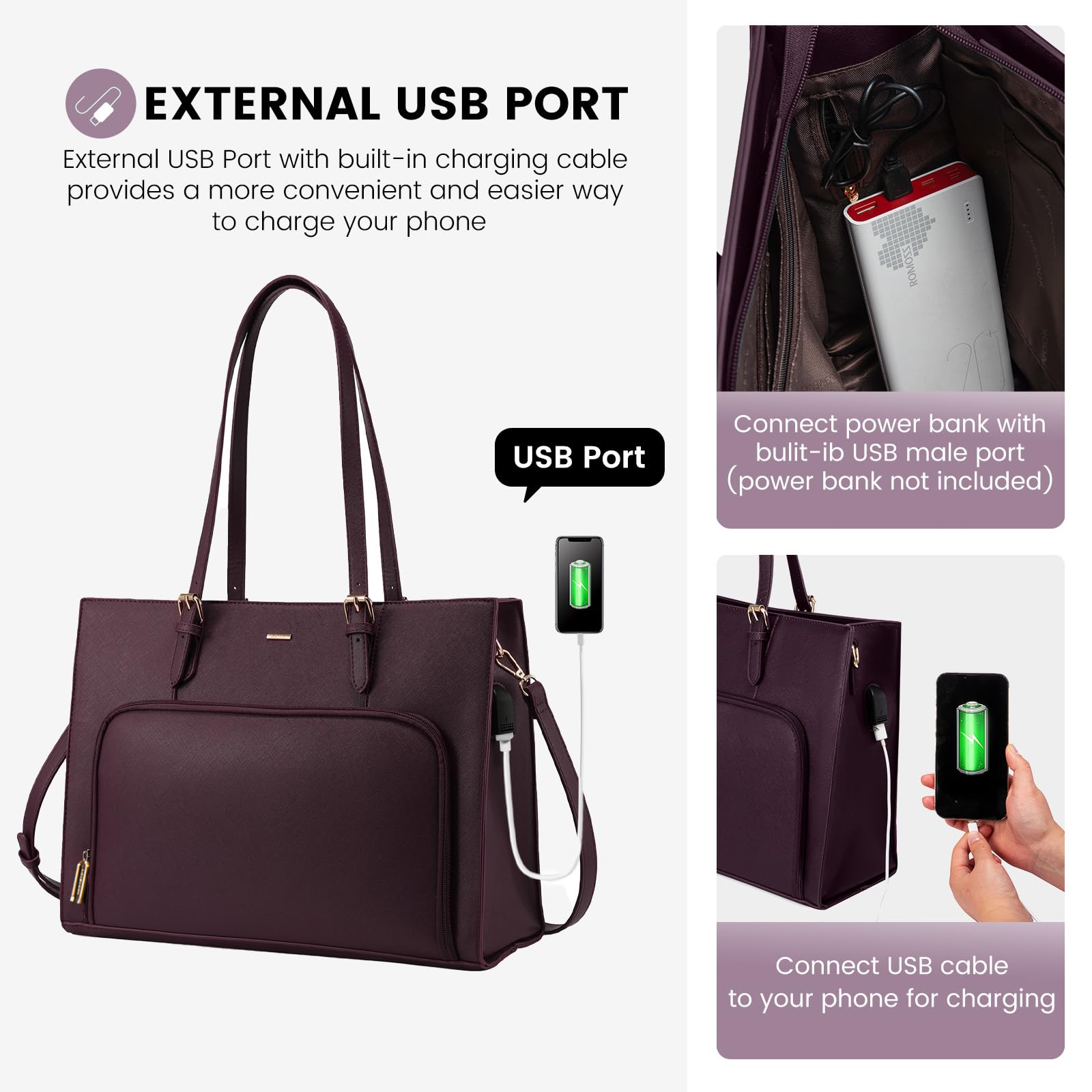 Foto 8 pulgar | Bolsa De Trabajo Impermeable Lovevook Para Portátil De 15.6 Pulgadas Para Mujer - Venta Internacional.