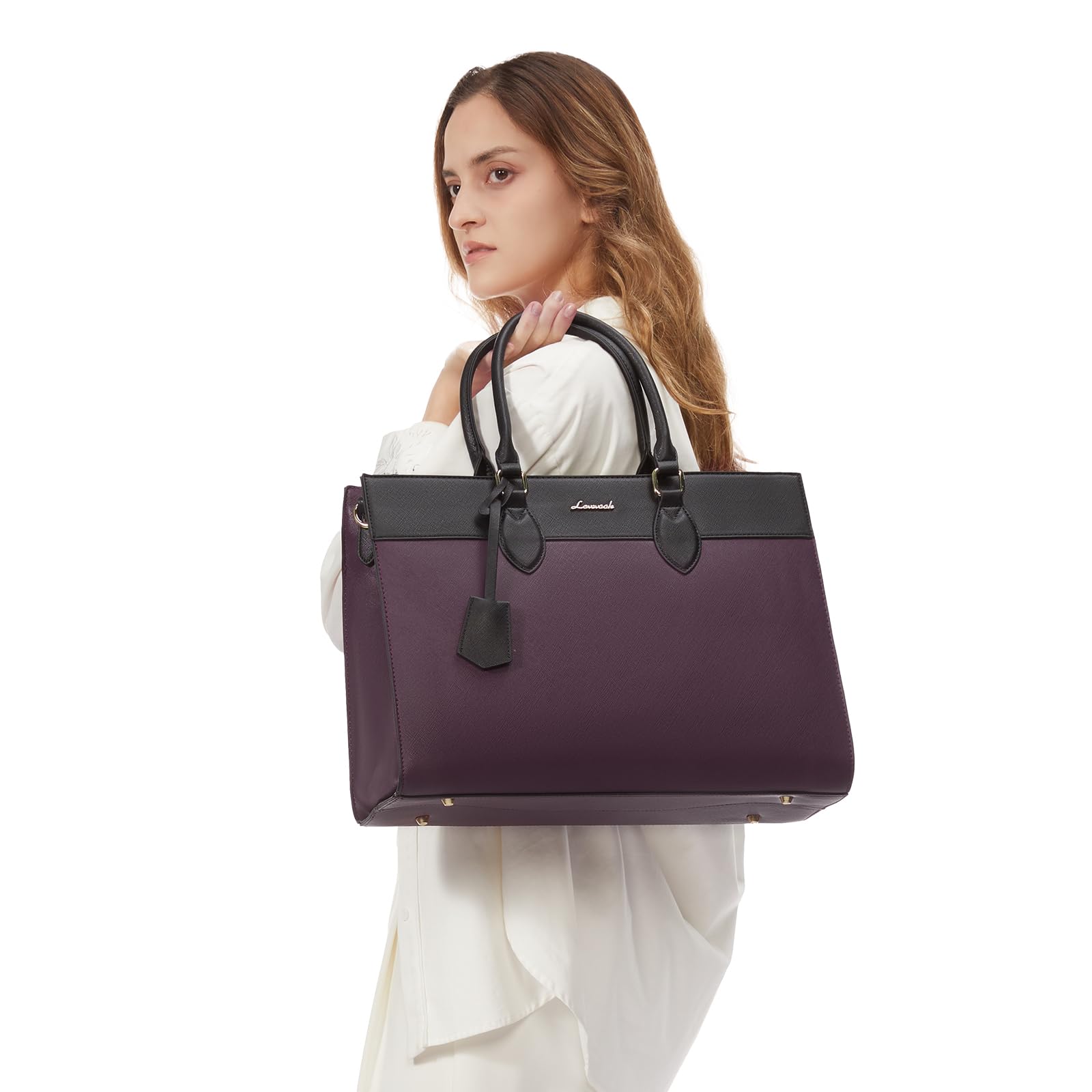 Foto 7 | Funda Para Portátil Lovevook Para Mujer, 15.6 Pulgadas, Piel Impermeable, Color Morado - Venta Internacional.