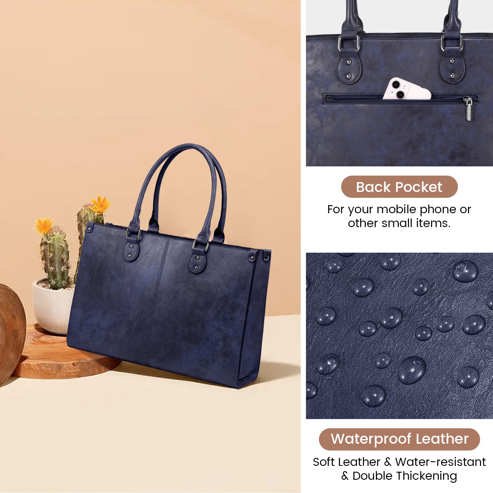 Foto 5 | Bolsa Para Portátil Lovevook Para Mujer, Bolso De Mano Para Portátil De 15,6 Pulgadas, Bolsas De Tra - Venta Intern