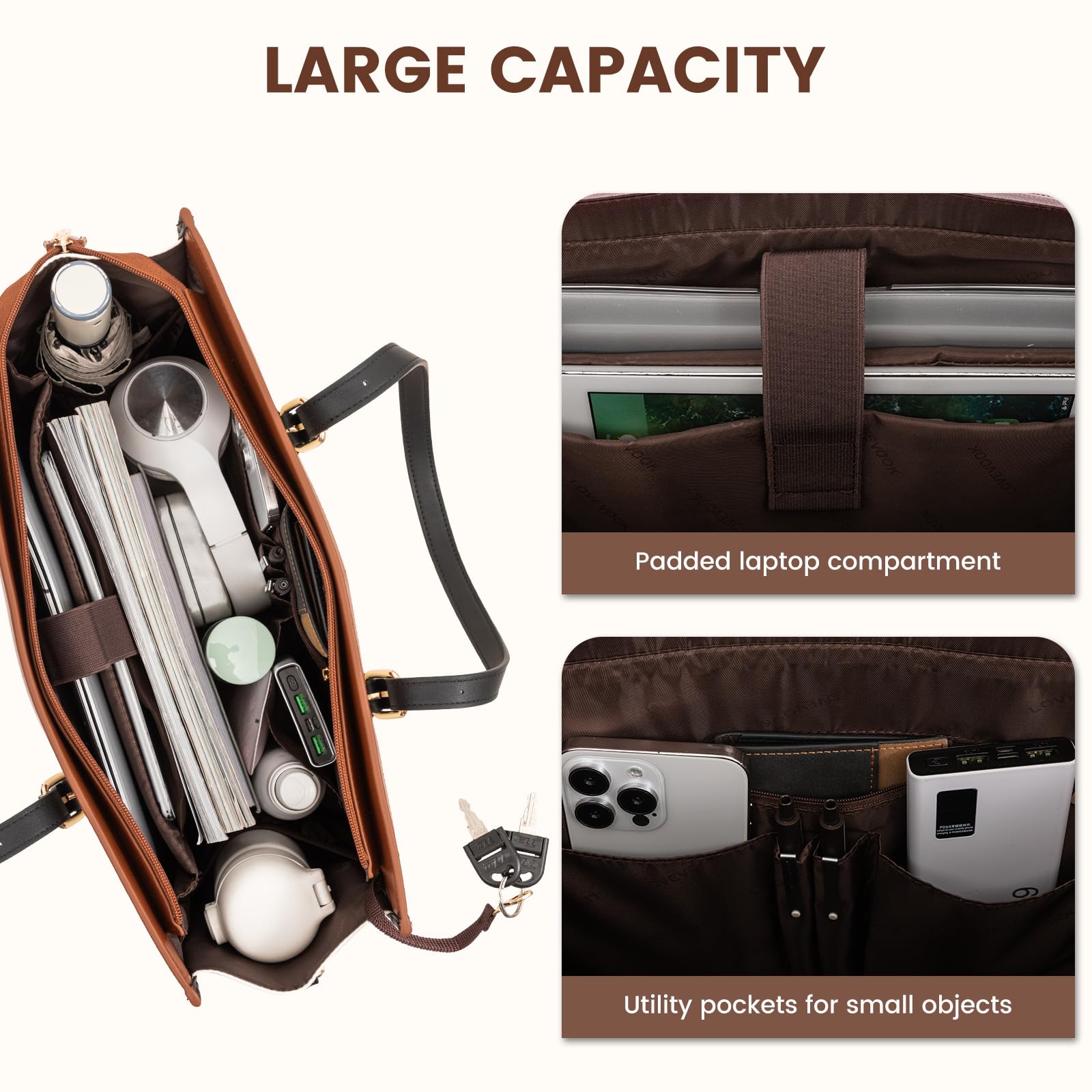 Foto 4 pulgar | Bolsa De Lona Para Portátil Lovevook Para Mujer De 15.6 Pulgadas Con Embrague - Venta Internacional.