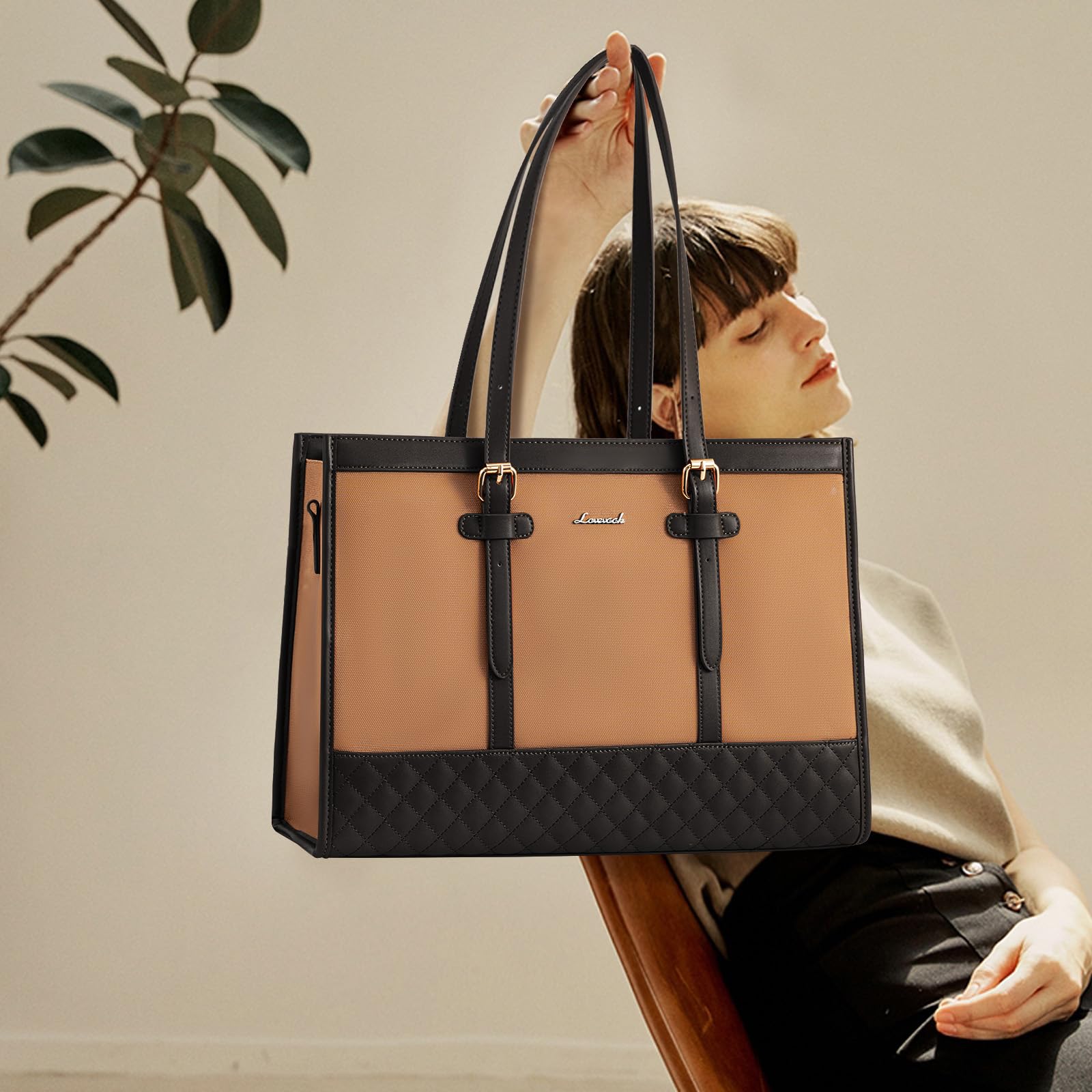 Foto 7 pulgar | Bolsa De Lona Para Portátil Lovevook Para Mujer De 15.6 Pulgadas Con Embrague - Venta Internacional.