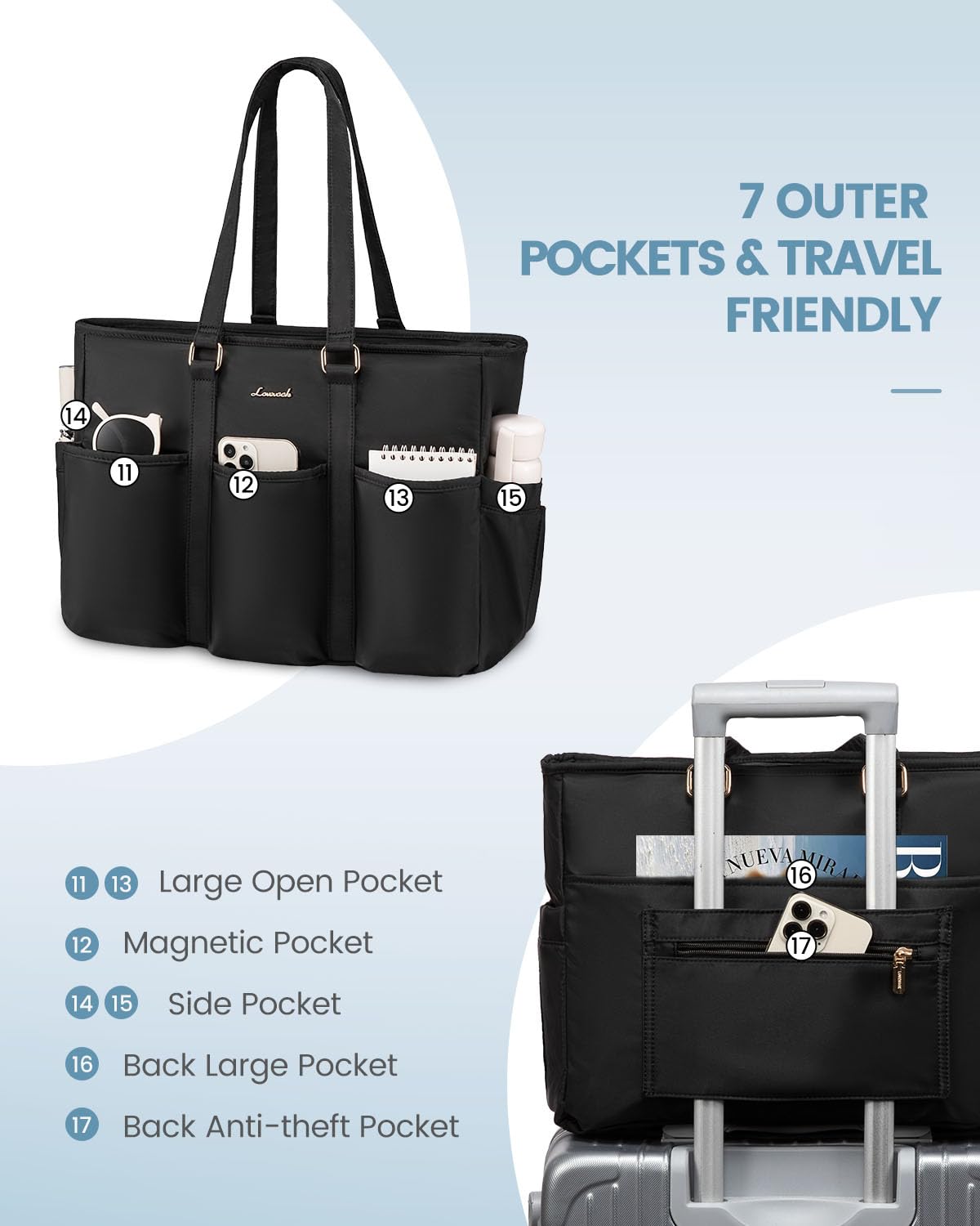 Foto 4 pulgar | Bolsa De Mano Lovevook Para Portátil De 17 Pulgadas Para Mujeres Y Trabajo, Bolsa De Mano Para Profe - Venta Interna