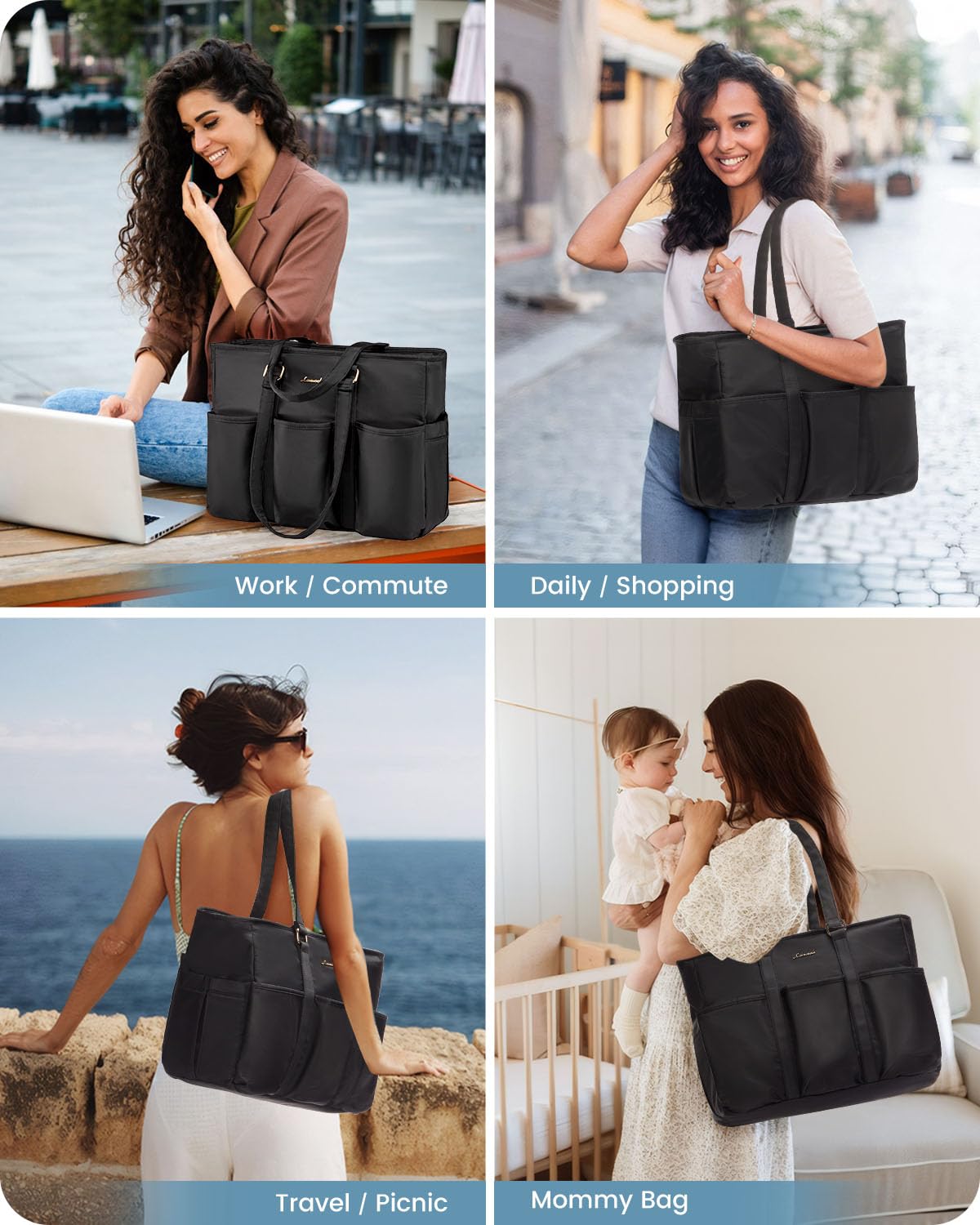 Foto 7 pulgar | Bolsa De Mano Lovevook Para Portátil De 17 Pulgadas Para Mujeres Y Trabajo, Bolsa De Mano Para Profe - Venta Interna