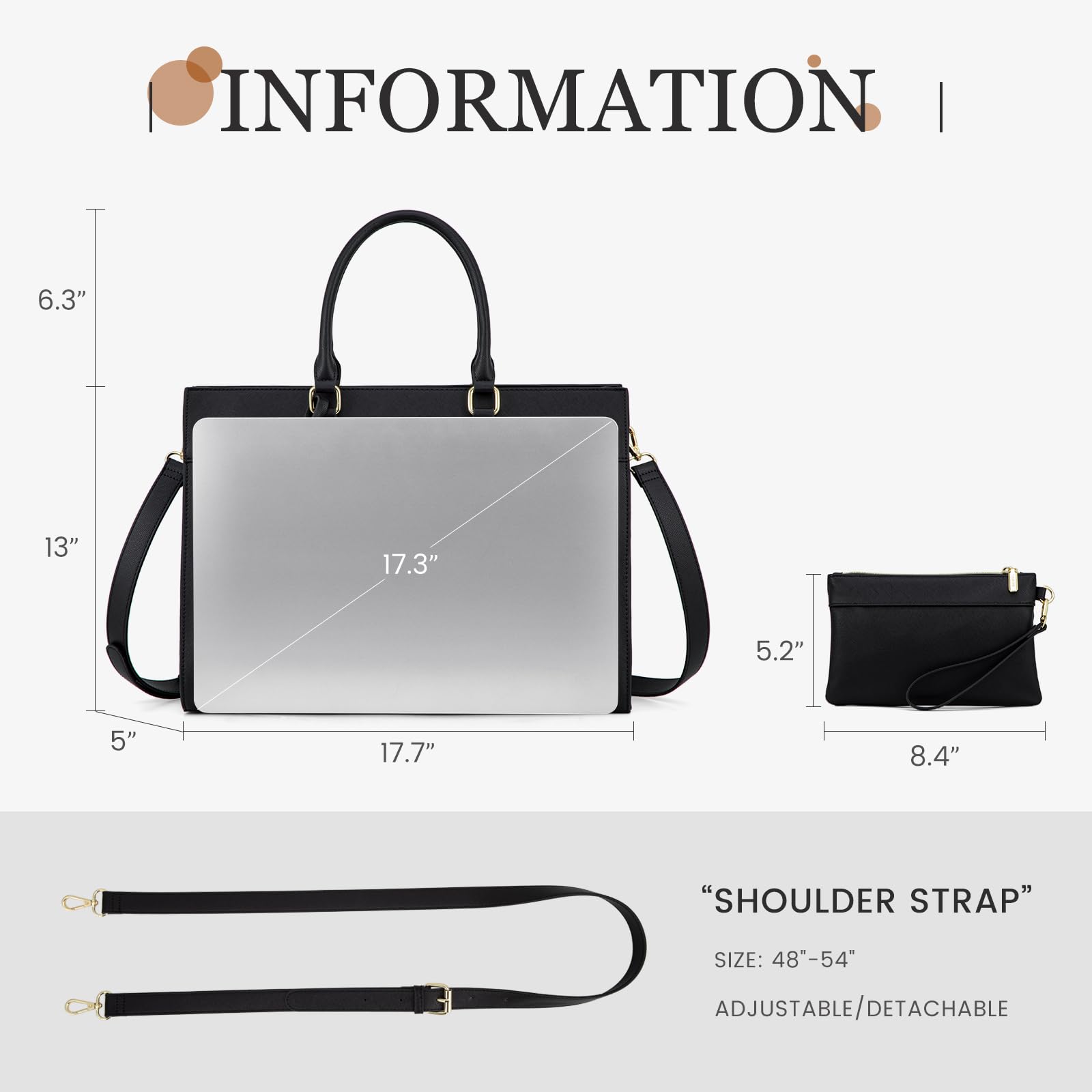 Foto 3 pulgar | Bolsa Para Portátil Lovevook Para Mujer, Bolso Impermeable De 17.3 Pulgadas - Venta Internacional.