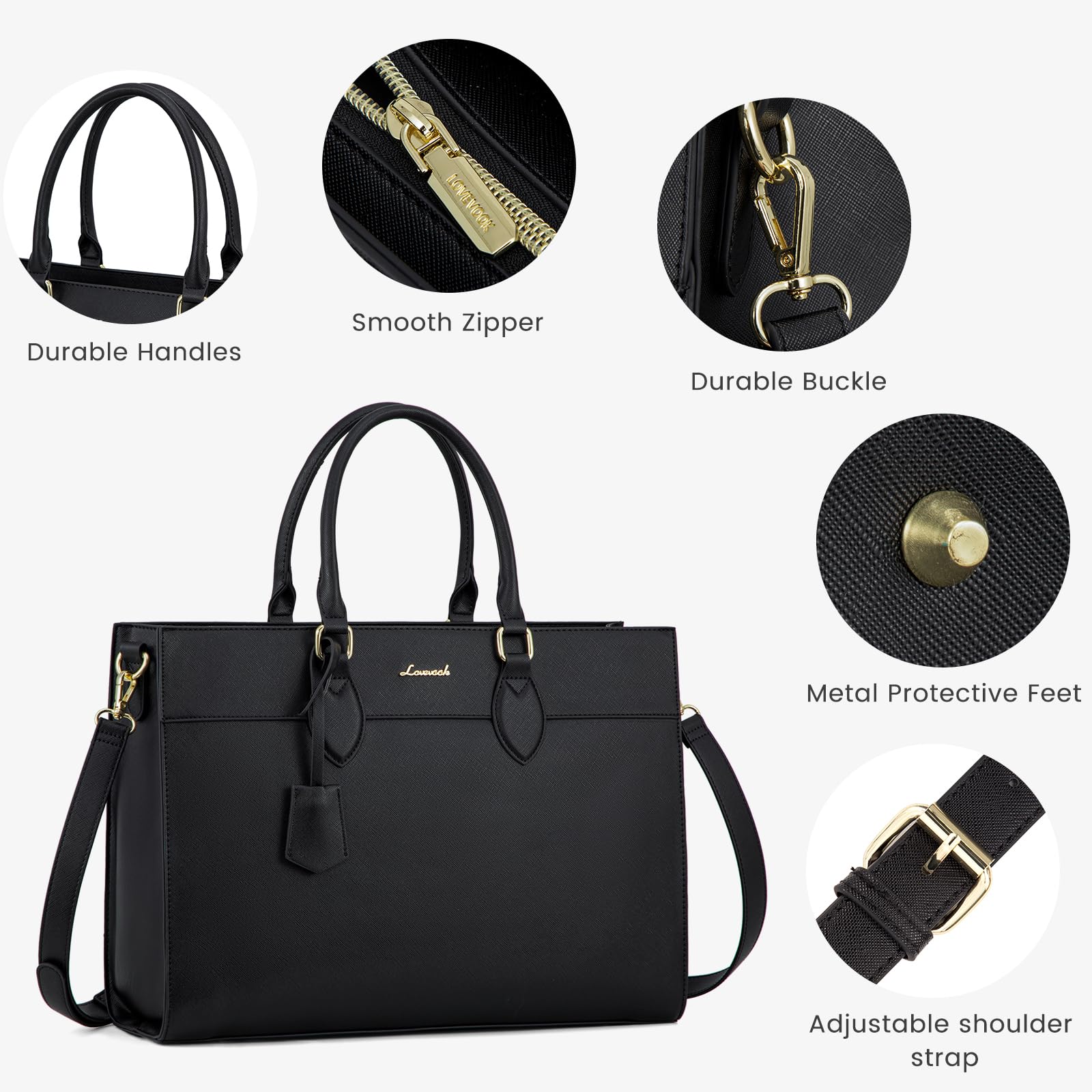 Foto 6 pulgar | Bolsa Para Portátil Lovevook Para Mujer, Bolso Impermeable De 17.3 Pulgadas - Venta Internacional.