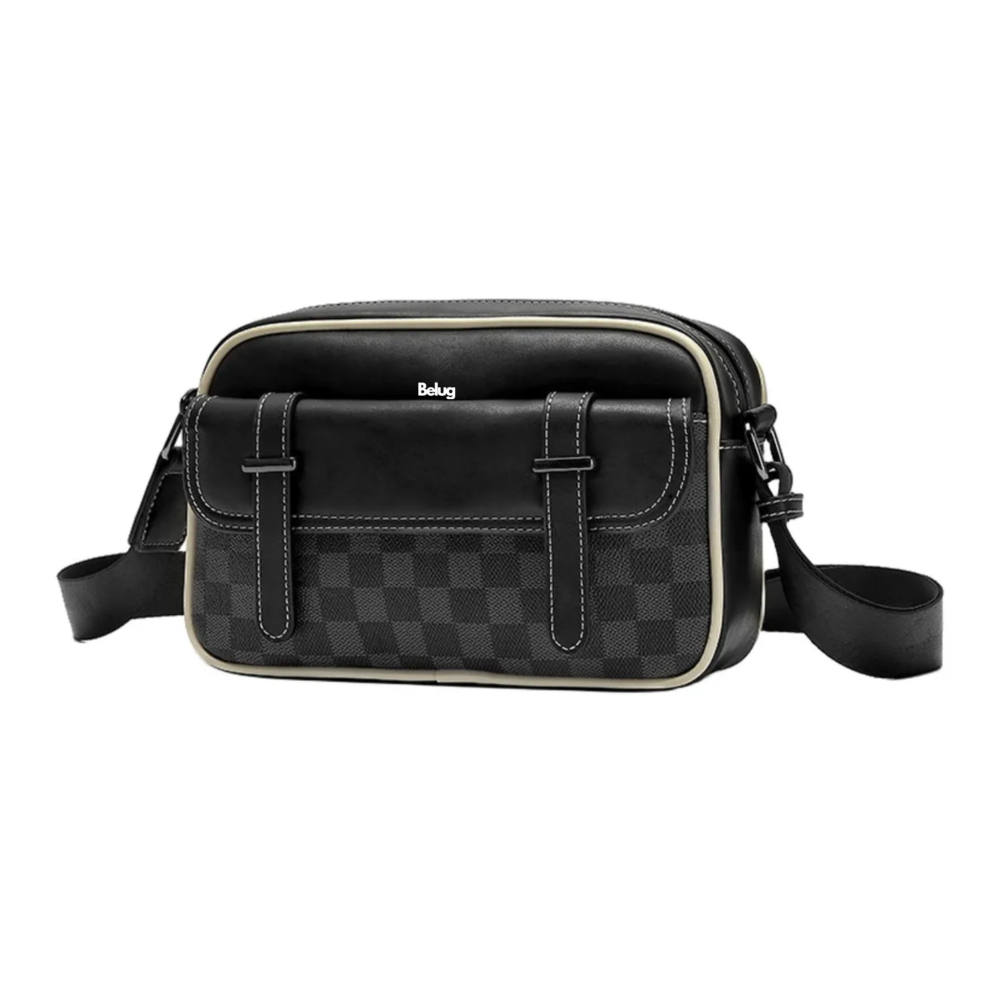 Foto 2 pulgar | Bolso De Hombro A Cuadros Informal De Negocios Belug, Negro