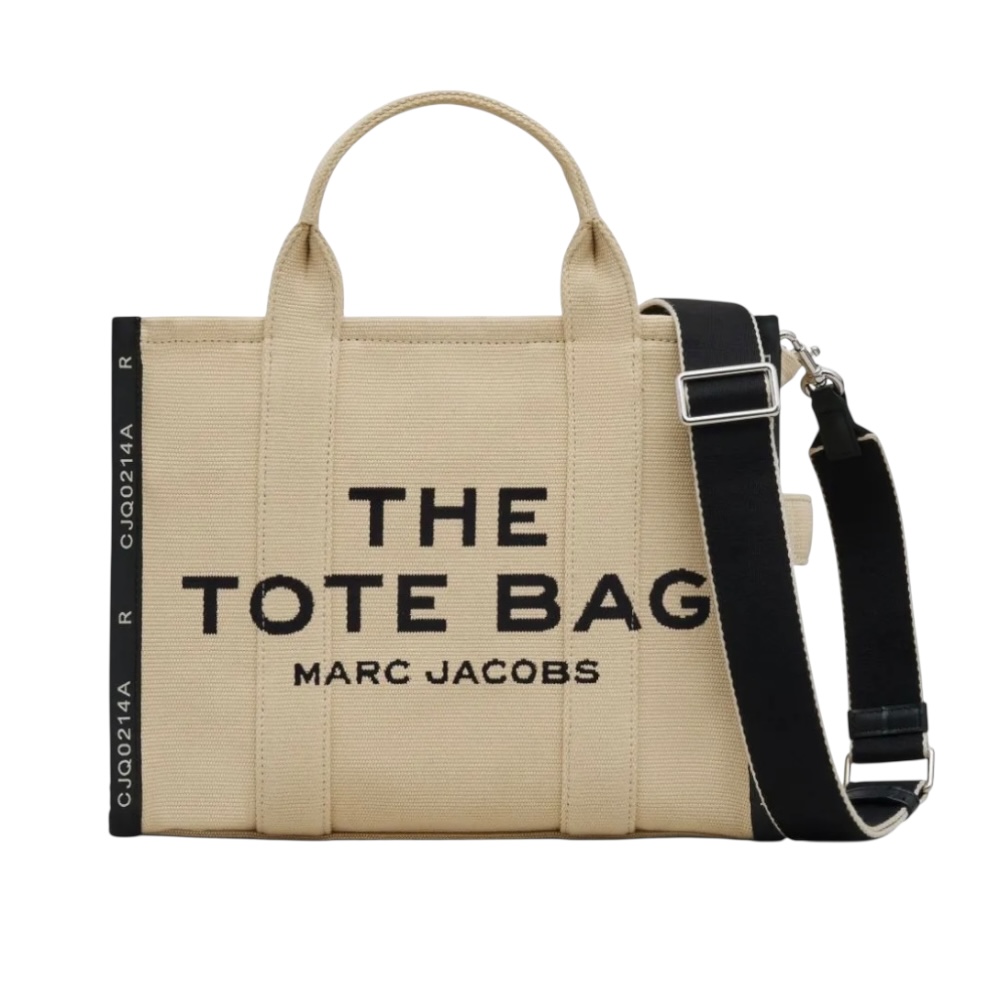 Foto 3 pulgar | Bolsa Marc Jacobs The Tote Bag Jacquard Beige Mediana