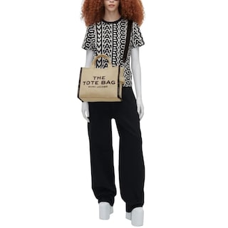 Foto 7 | Bolsa Marc Jacobs The Tote Bag Jacquard Beige Mediana
