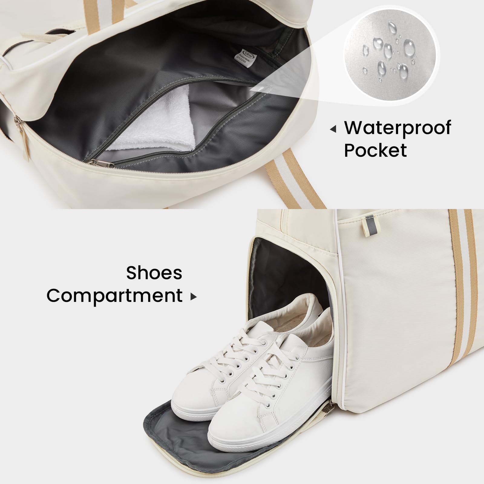 Foto 4 pulgar | Mochila Pickleball Bag G4free, Impermeable, Color Marfil - Venta Internacional.