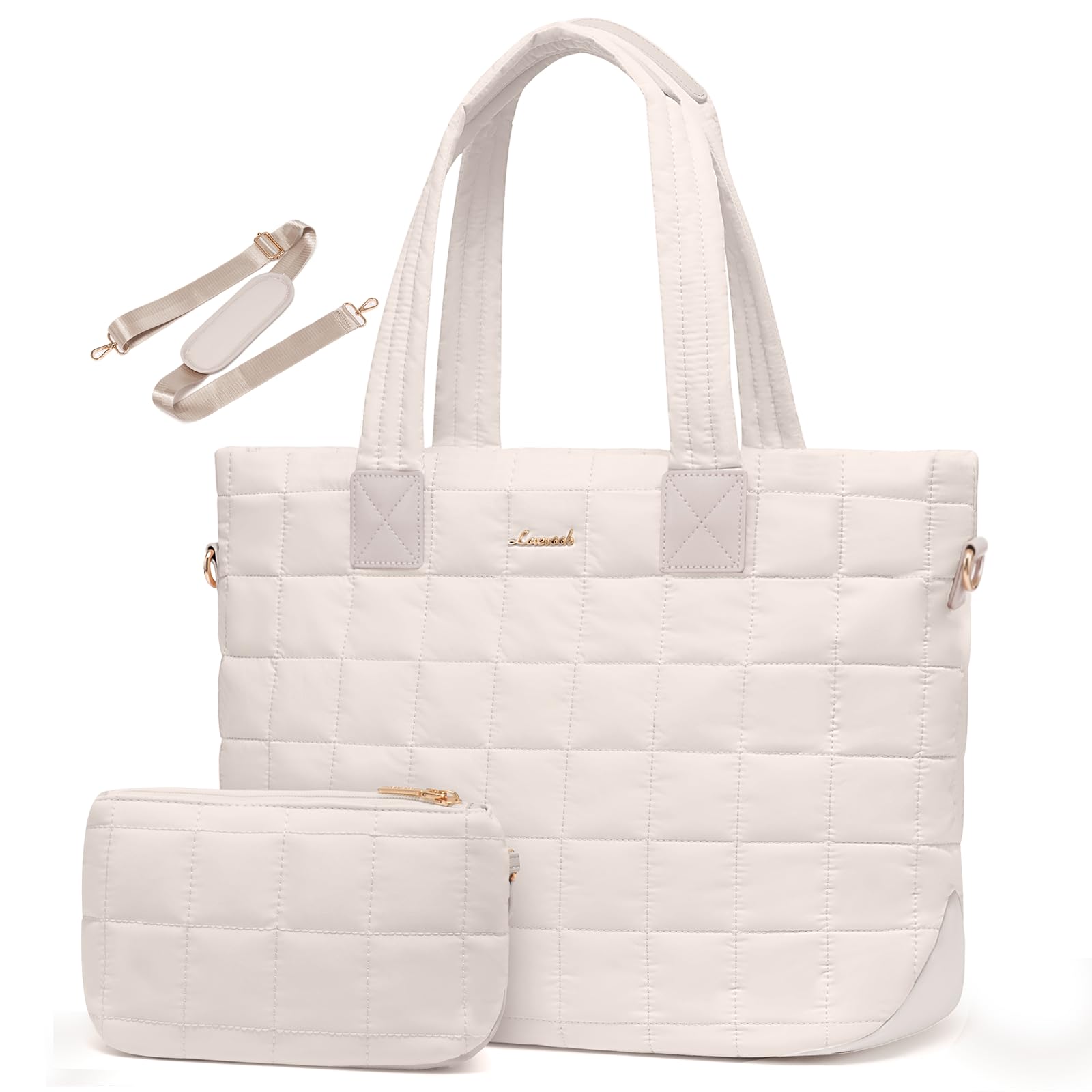 Foto 1 | Bolso De Mano Lovevook Puffer Para Mujer Con Portátil De 15,6 Pulgadas, Color Marrón - Venta Internacional.