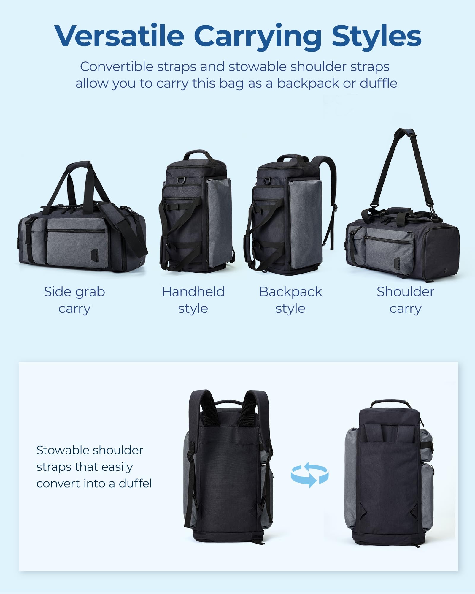 Foto 4 pulgar | Bolsa Deportiva Bagsmart, Bolsa De Gimnasio Para Hombre Con Compartimento Para Portátil - Venta Internacional.