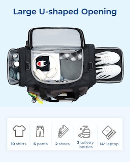 Foto 7 | Bolsa Deportiva Bagsmart, Bolsa De Gimnasio Para Hombre Con Compartimento Para Portátil - Venta Internacional.
