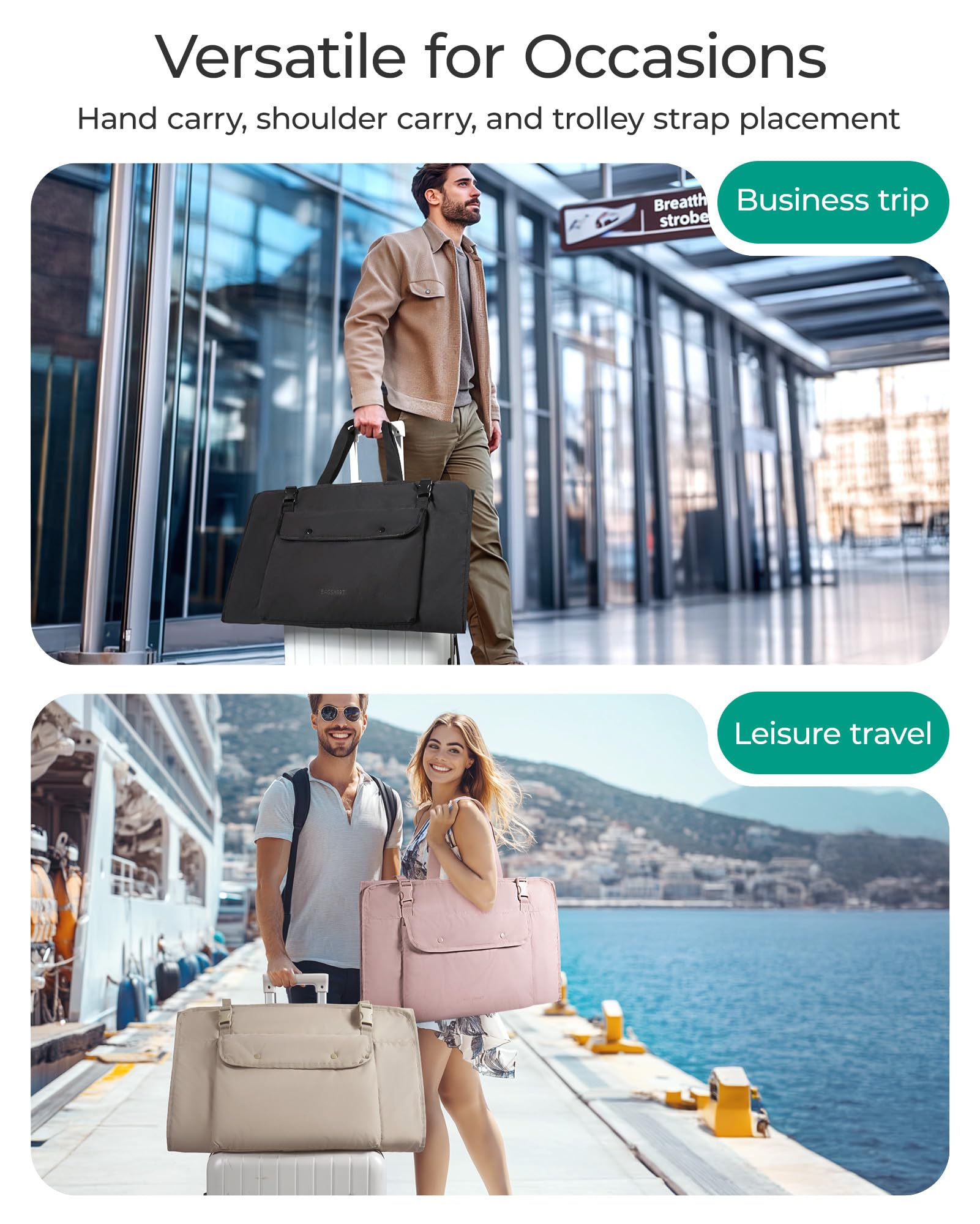 Foto 7 | Bolsa De Ropa Bagsmart Convertible Weekender Para Viajes - Venta Internacional.