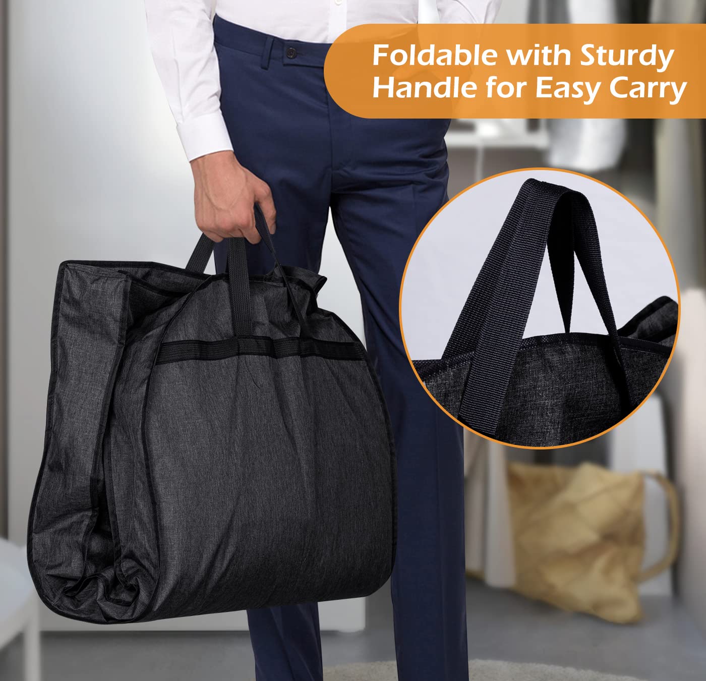 Foto 3 pulgar | Bolsa Para Ropa Misslo, Tela Oxford Impermeable De 43 Pulgadas, Negra - Venta Internacional.