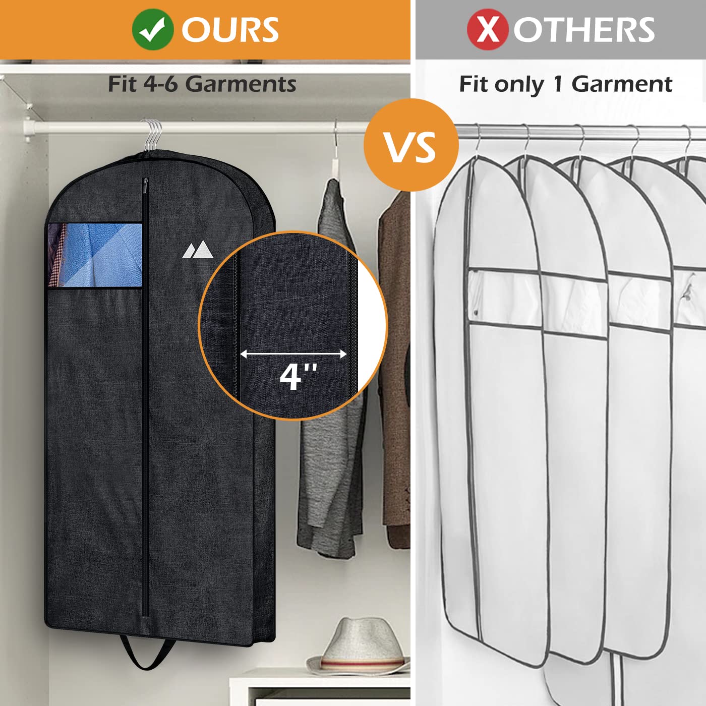 Foto 5 pulgar | Bolsa Para Ropa Misslo, Tela Oxford Impermeable De 43 Pulgadas, Negra - Venta Internacional.