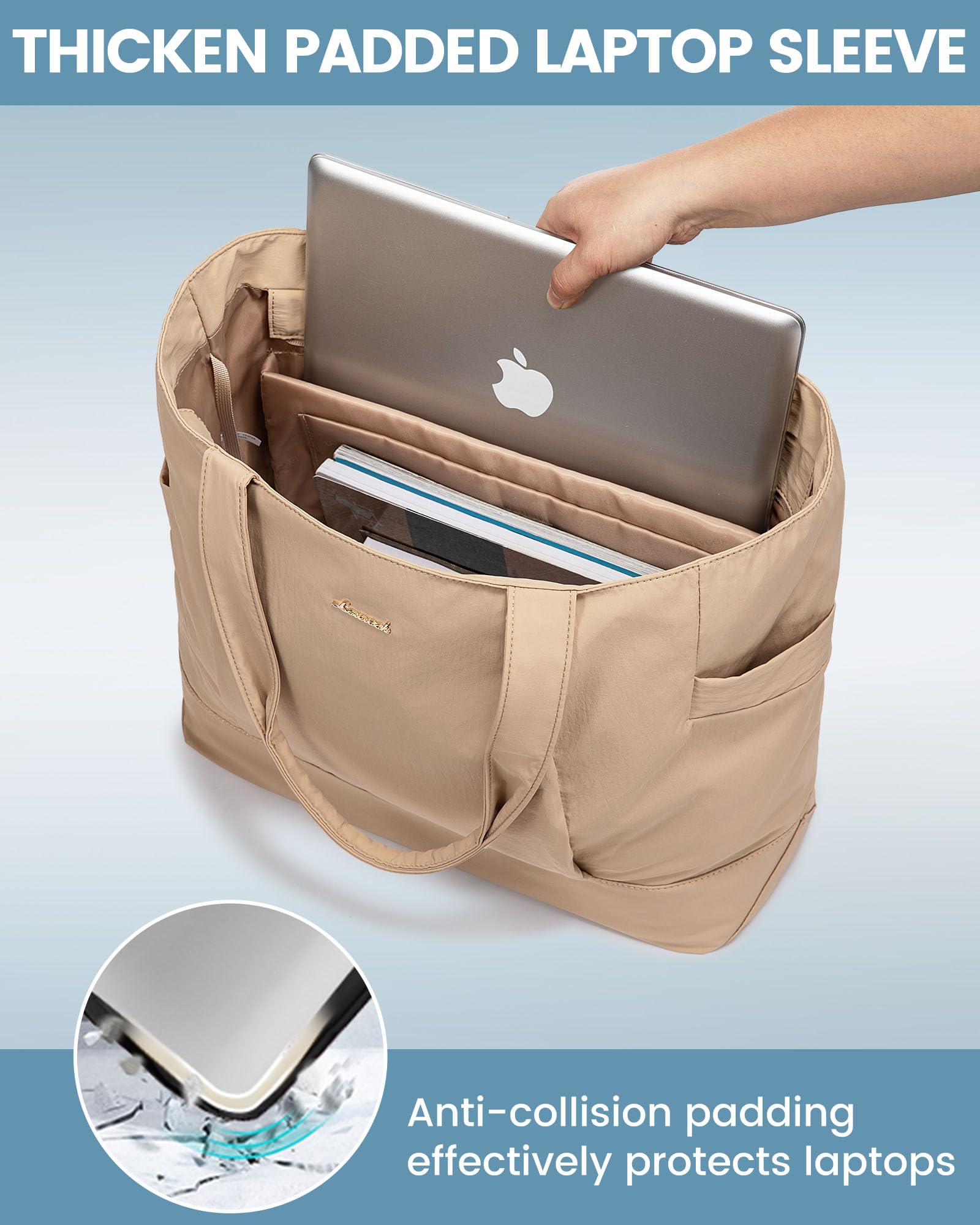 Foto 5 pulgar | Bolso De Mano Lovevook Para Mujer, Trabajo Y Viajes Con Compartimento Para Portátil - Venta Internacional.
