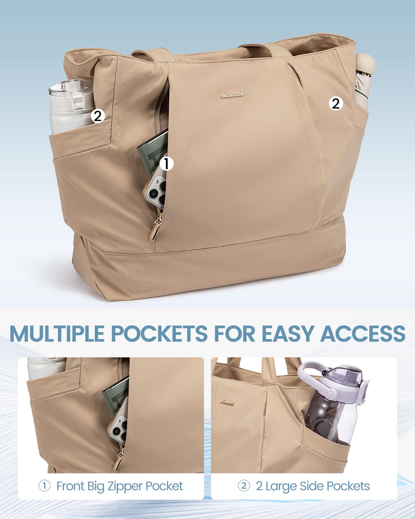 Foto 6 pulgar | Bolso De Mano Lovevook Para Mujer, Trabajo Y Viajes Con Compartimento Para Portátil - Venta Internacional.