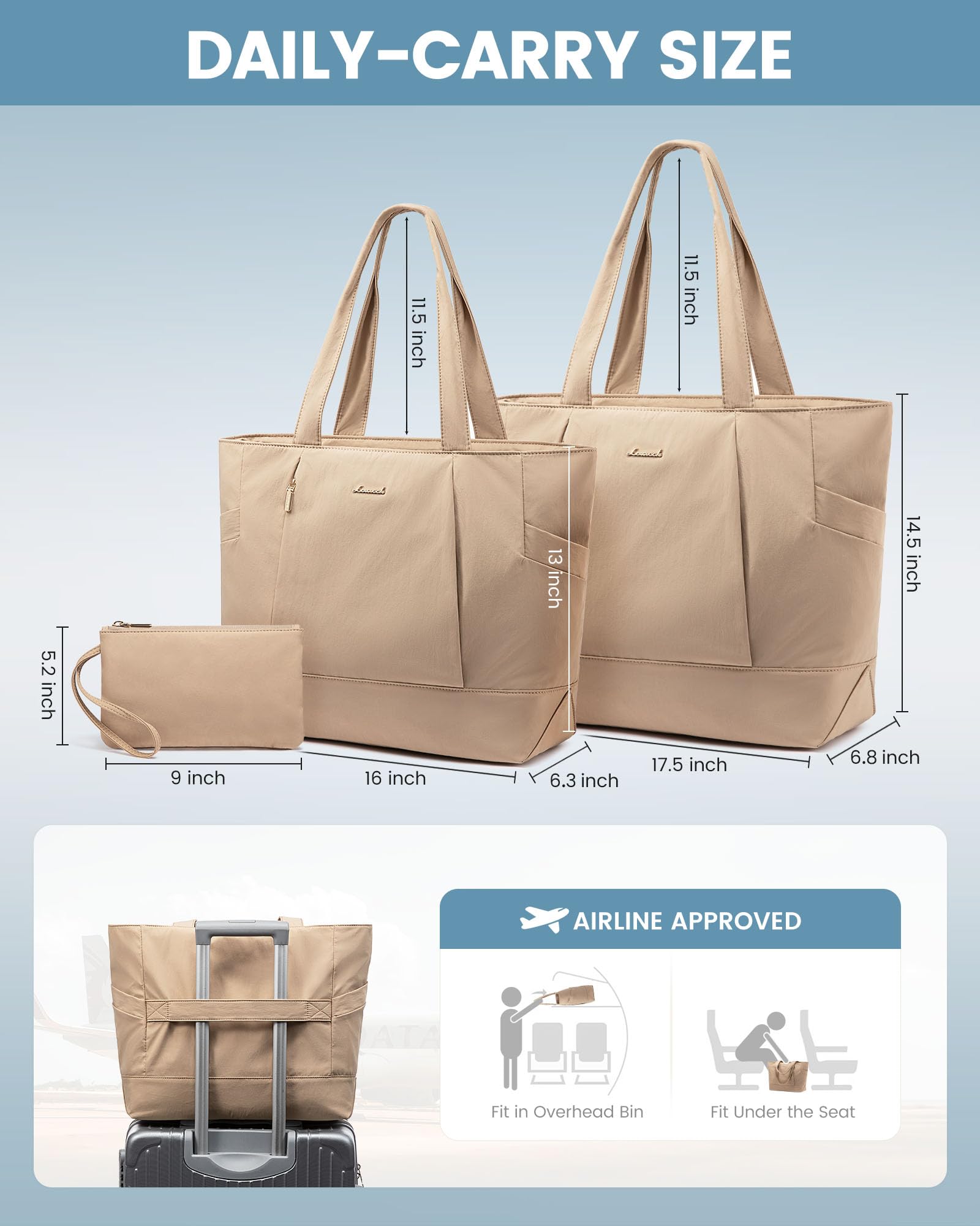 Foto 6 | Bolso De Mano Lovevook Para Mujer, Trabajo Y Viajes Con Compartimento Para Portátil - Venta Internacional.