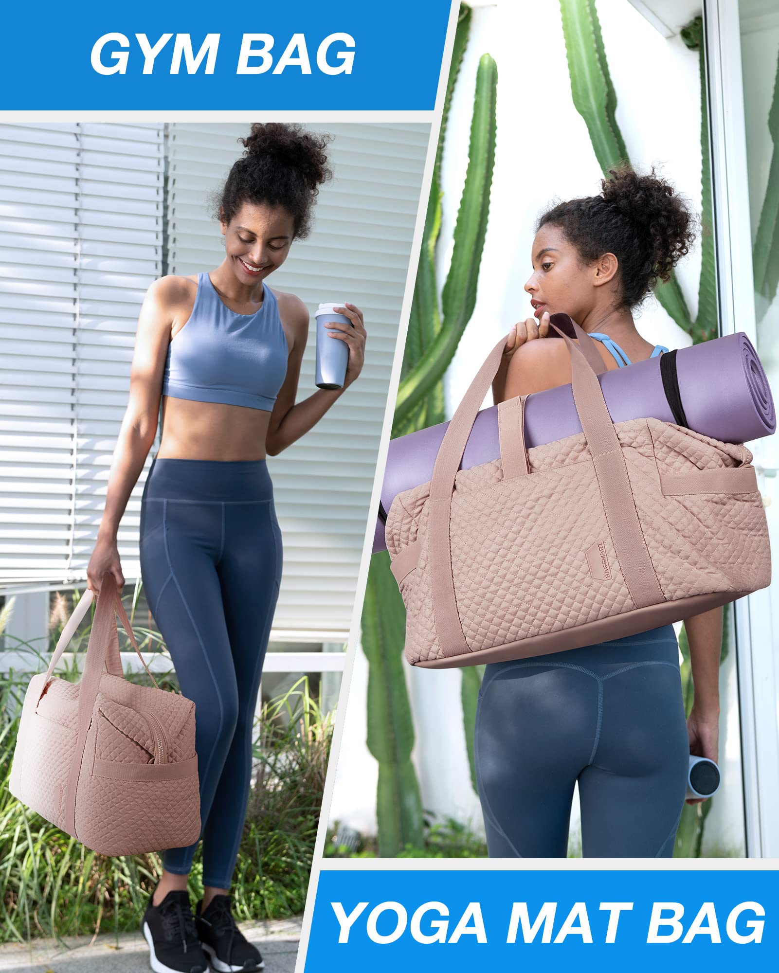 Foto 2 | Bolsa De Viaje Para Fin De Semana Bagsmart, Grande, Para Gimnasio, Con Hebilla Para Esterilla De Yoga - Venta Intern