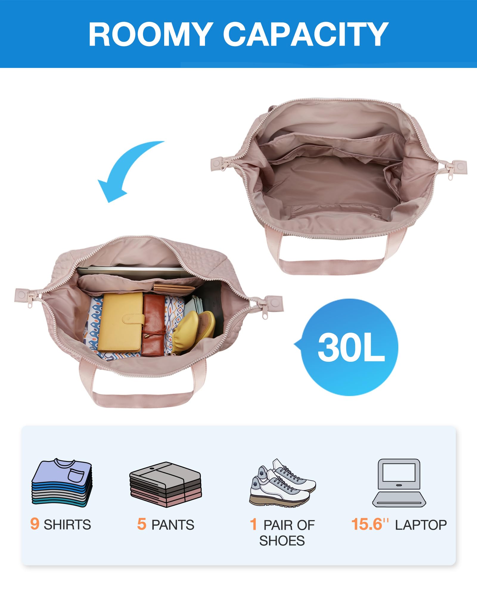 Foto 4 pulgar | Bolsa De Viaje Para Fin De Semana Bagsmart, Grande, Para Gimnasio, Con Hebilla Para Esterilla De Yoga - Venta Intern