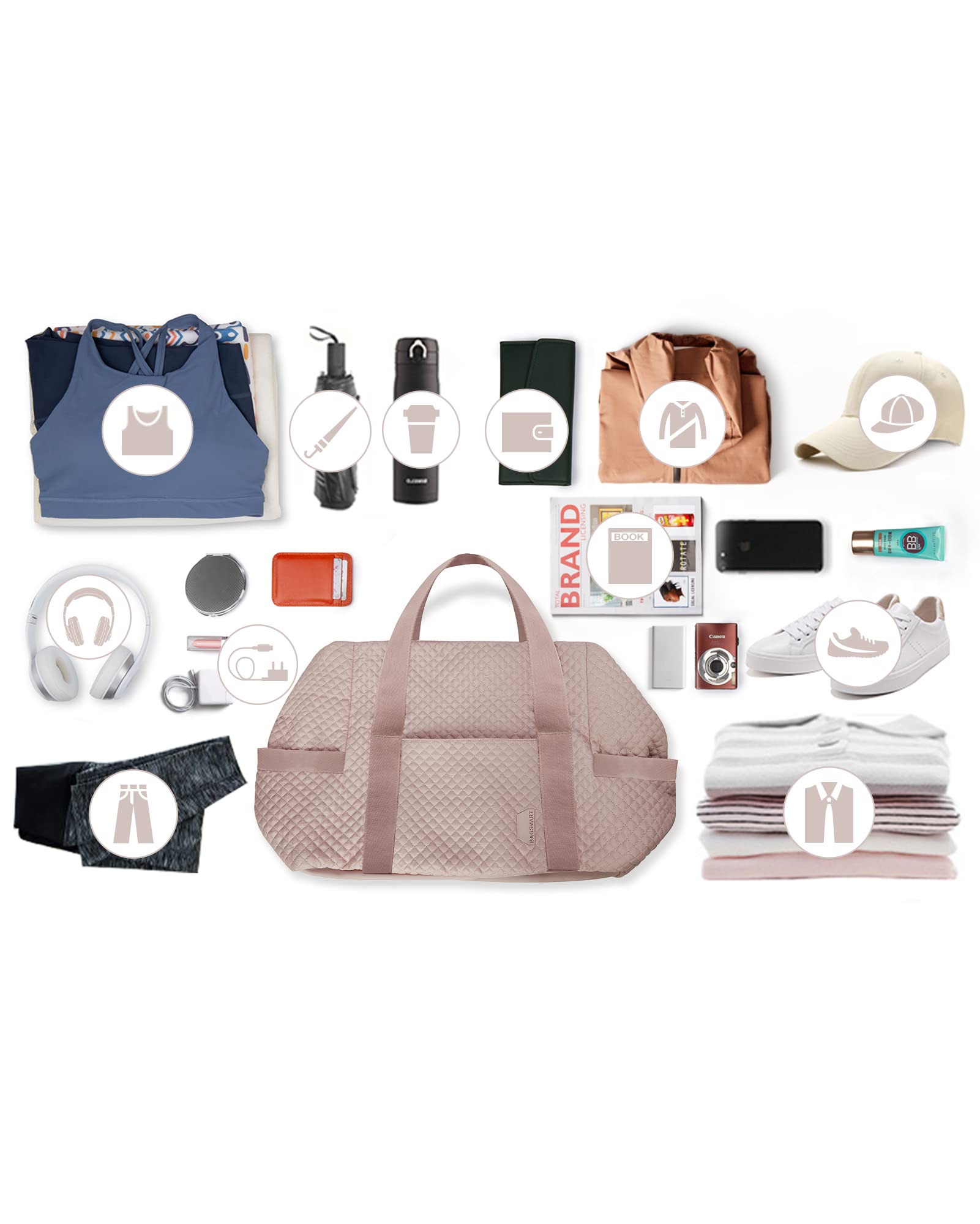 Foto 8 pulgar | Bolsa De Viaje Para Fin De Semana Bagsmart, Grande, Para Gimnasio, Con Hebilla Para Esterilla De Yoga - Venta Intern