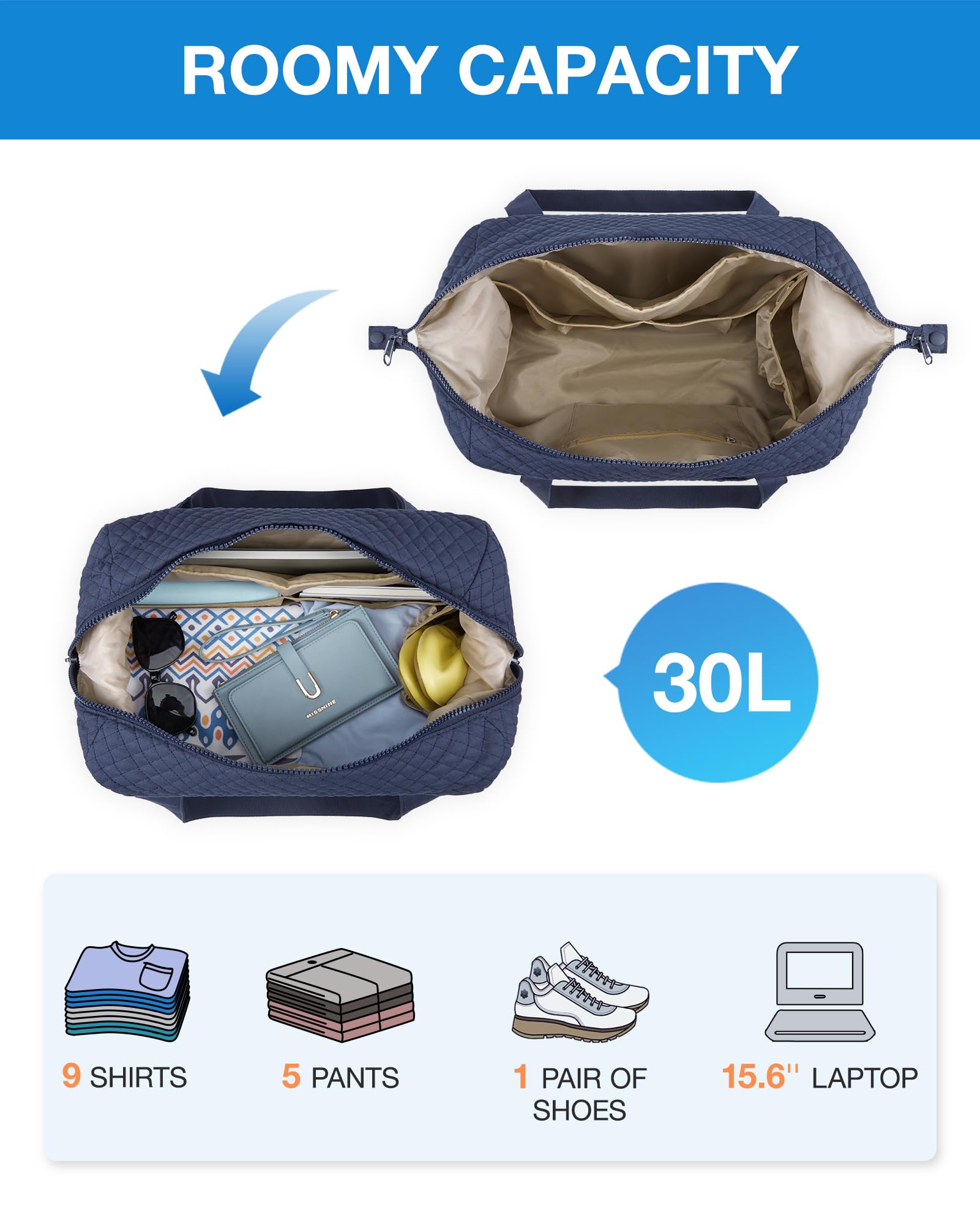Foto 4 pulgar | Bolsa De Viaje Para Fin De Semana Bagsmart, Grande, Para Gimnasio, Con Hebilla Para Esterilla De Yoga - Venta Intern