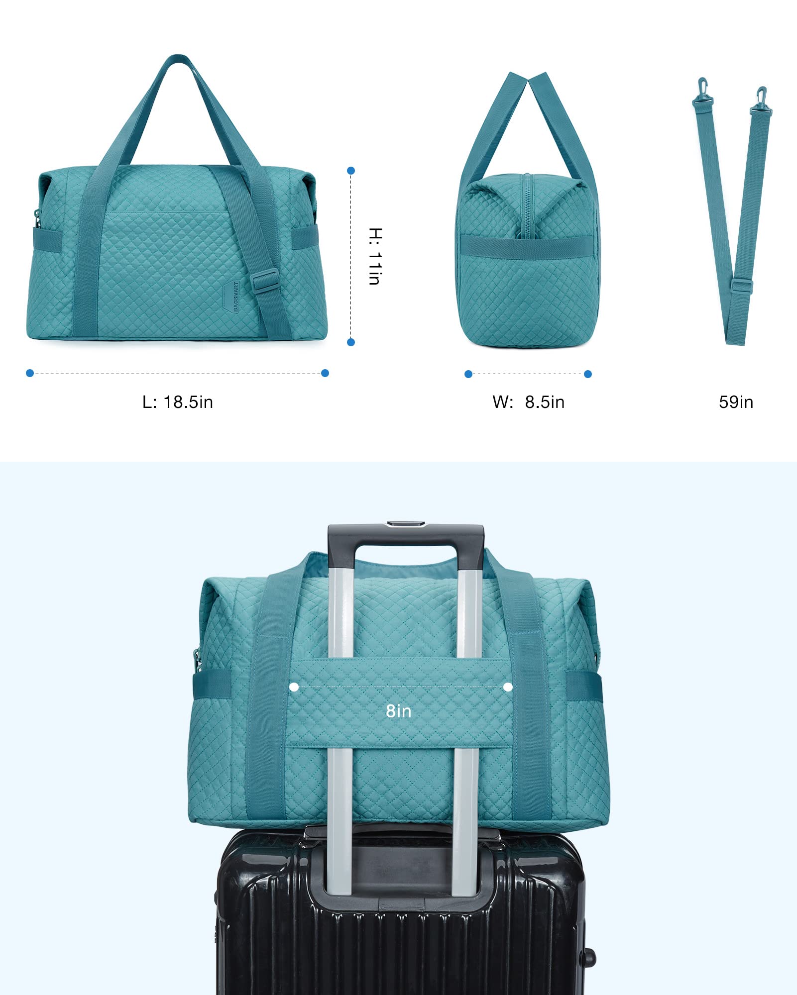 Foto 7 pulgar | Bolsa De Viaje Para Fin De Semana Bagsmart, Grande, Para Gimnasio, Con Hebilla Para Esterilla De Yoga - Venta Intern
