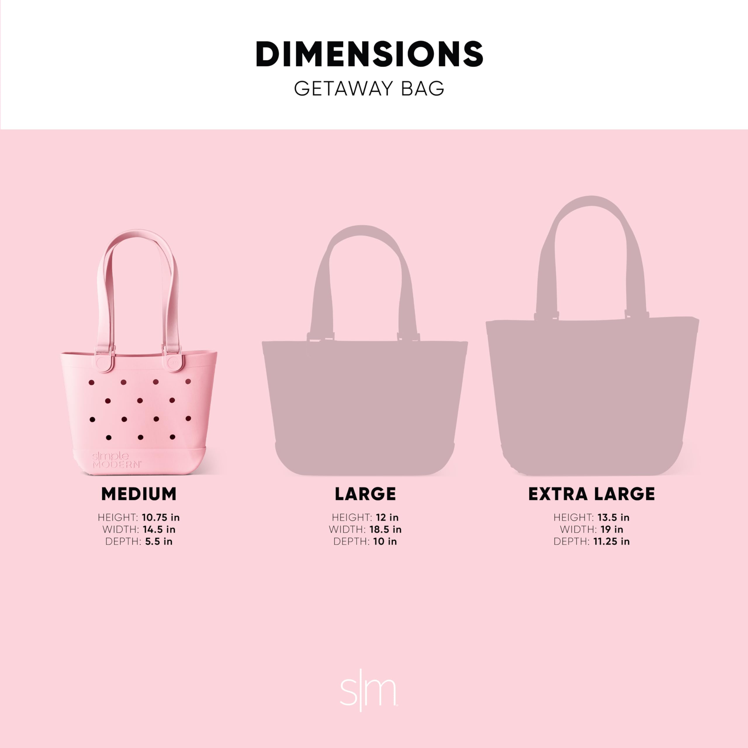 Foto 4 pulgar | Bolsa De Playa Simple Modern Getaway, De Goma, Impermeable, Rubor - Venta Internacional.