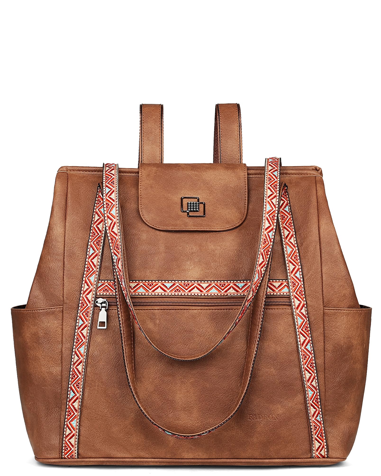 Foto 8 pulgar | Bolsa Fadeon Para Portátil, Tamaño Grande, Piel, Para Mujer, Color Marrón - Venta Internacional.