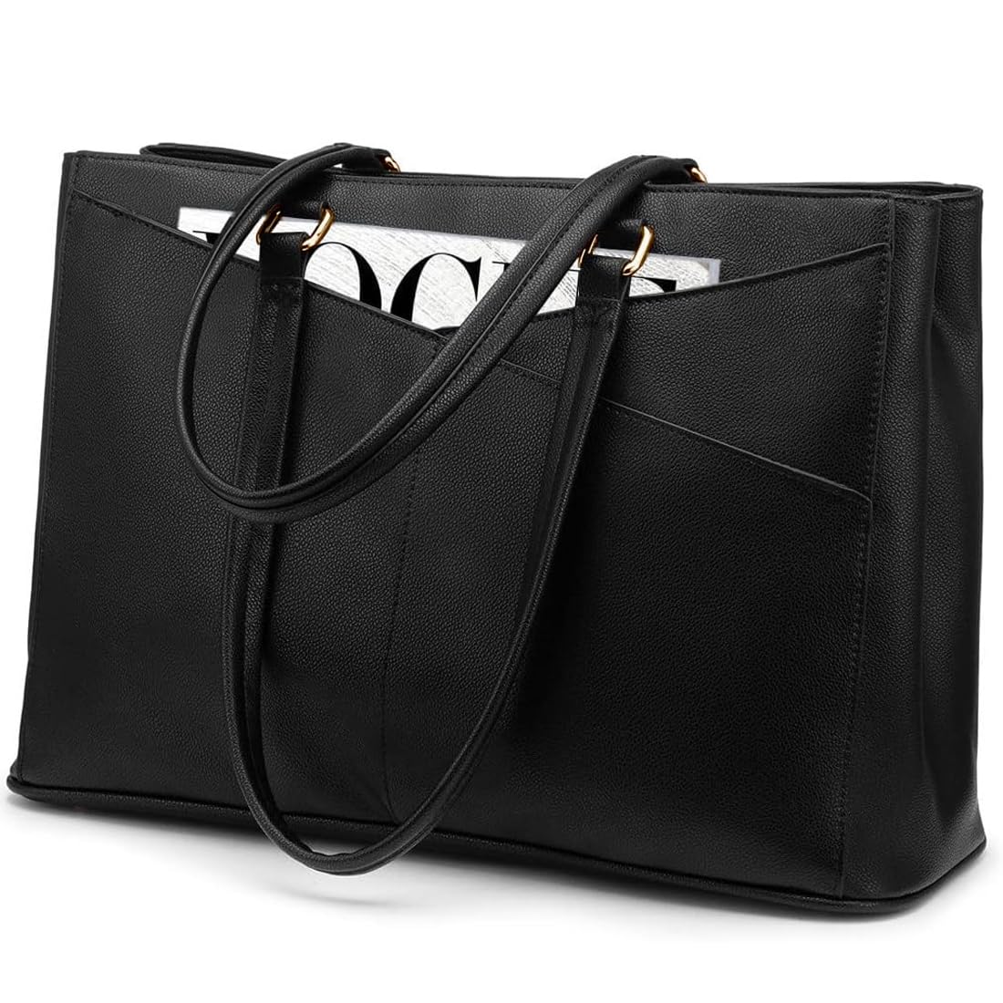 Foto 2 pulgar | Bolso De Mano Para Portátil Lovevook, De Piel Impermeable, 15.6 Pulgadas, Negro, Para Mujer - Venta Internacional.
