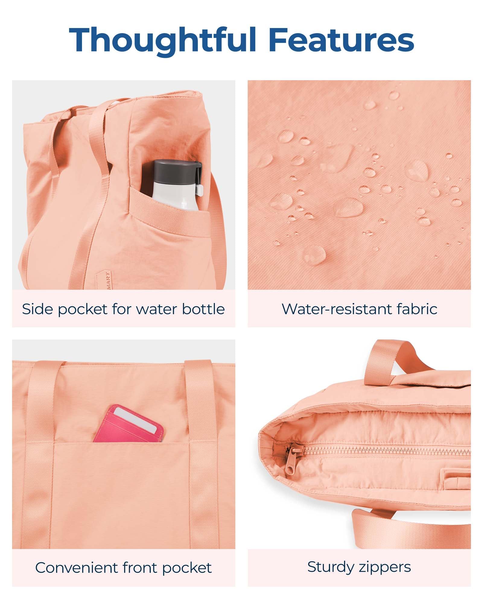 Foto 6 pulgar | Bolsa Bagsmart Para Mujer Con Cremallera, Bolsa De Gimnasio De 1,32 Libras - Venta Internacional.