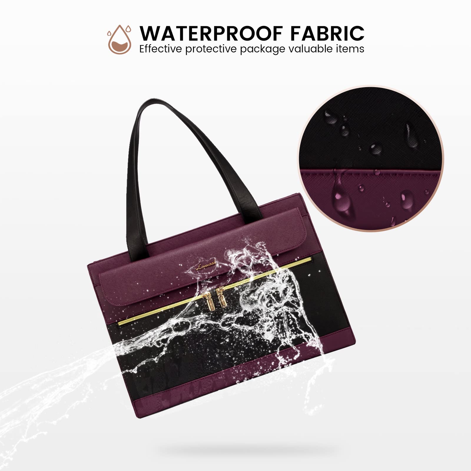 Foto 6 pulgar | Bolsa Para Portátil Lovevook Para Mujer De 15.6 Pulgadas, Piel Impermeable - Venta Internacional.