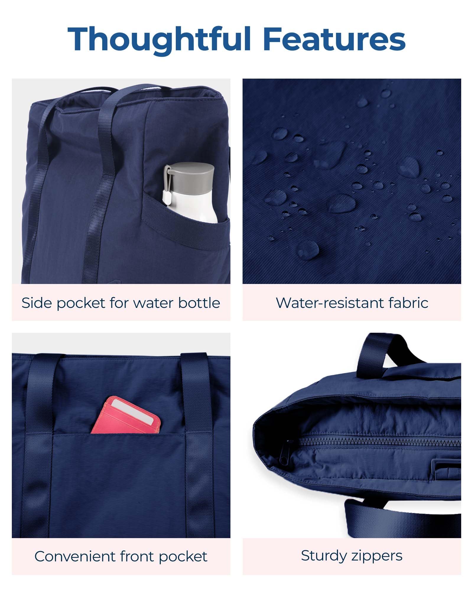 Foto 6 pulgar | Bolsa Bagsmart Para Mujer Con Cremallera, Bolsa De Gimnasio De 15.6 Pulgadas - Venta Internacional.