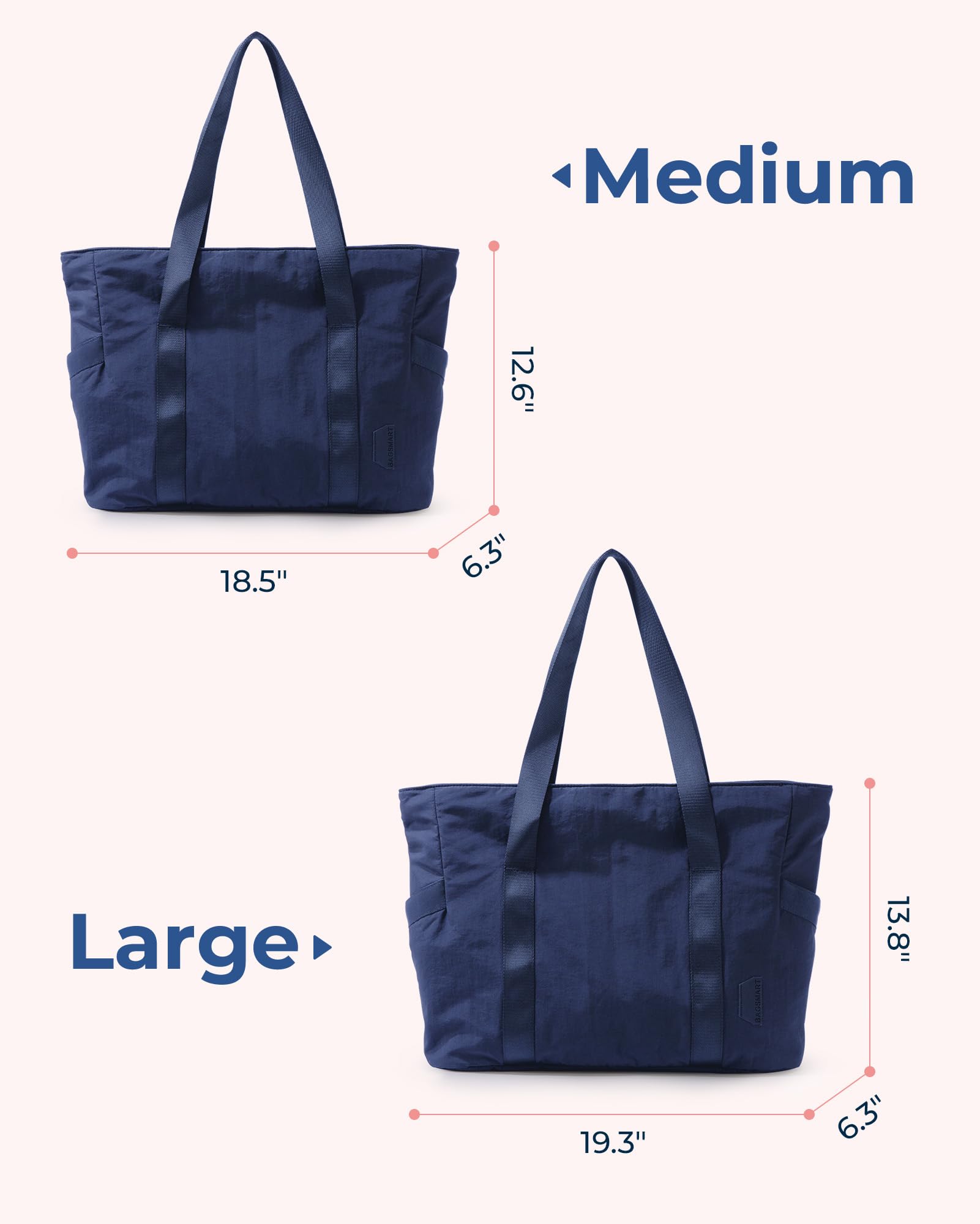 Foto 7 pulgar | Bolsa Bagsmart Para Mujer Con Cremallera, Bolsa De Gimnasio De 15.6 Pulgadas - Venta Internacional.