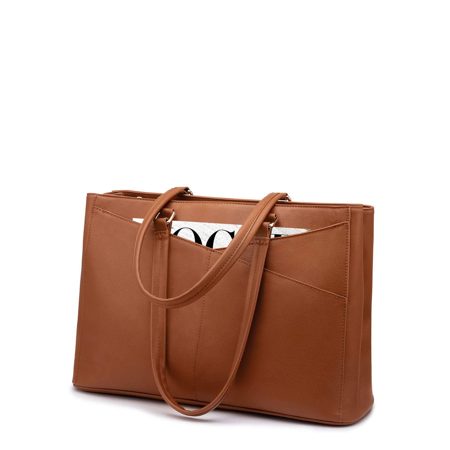 Foto 1 | Bolsa De Mano Para Portátil Lovevook, Piel Impermeable, 15.6 Pulgadas, Marrón - Venta Internacional.