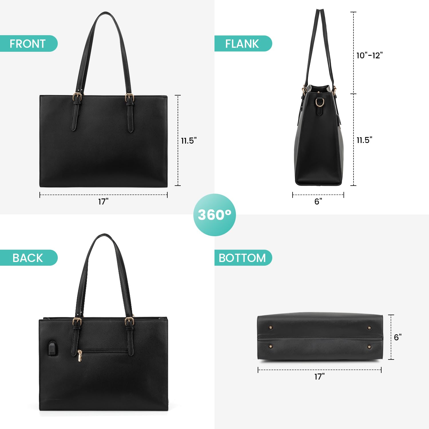 Foto 4 | Bolsa Para Portátil Lovevook Para Mujer De 17.3 Pulgadas Con Bolso De Mano, Juego De 2 Piezas - Venta Internacional.