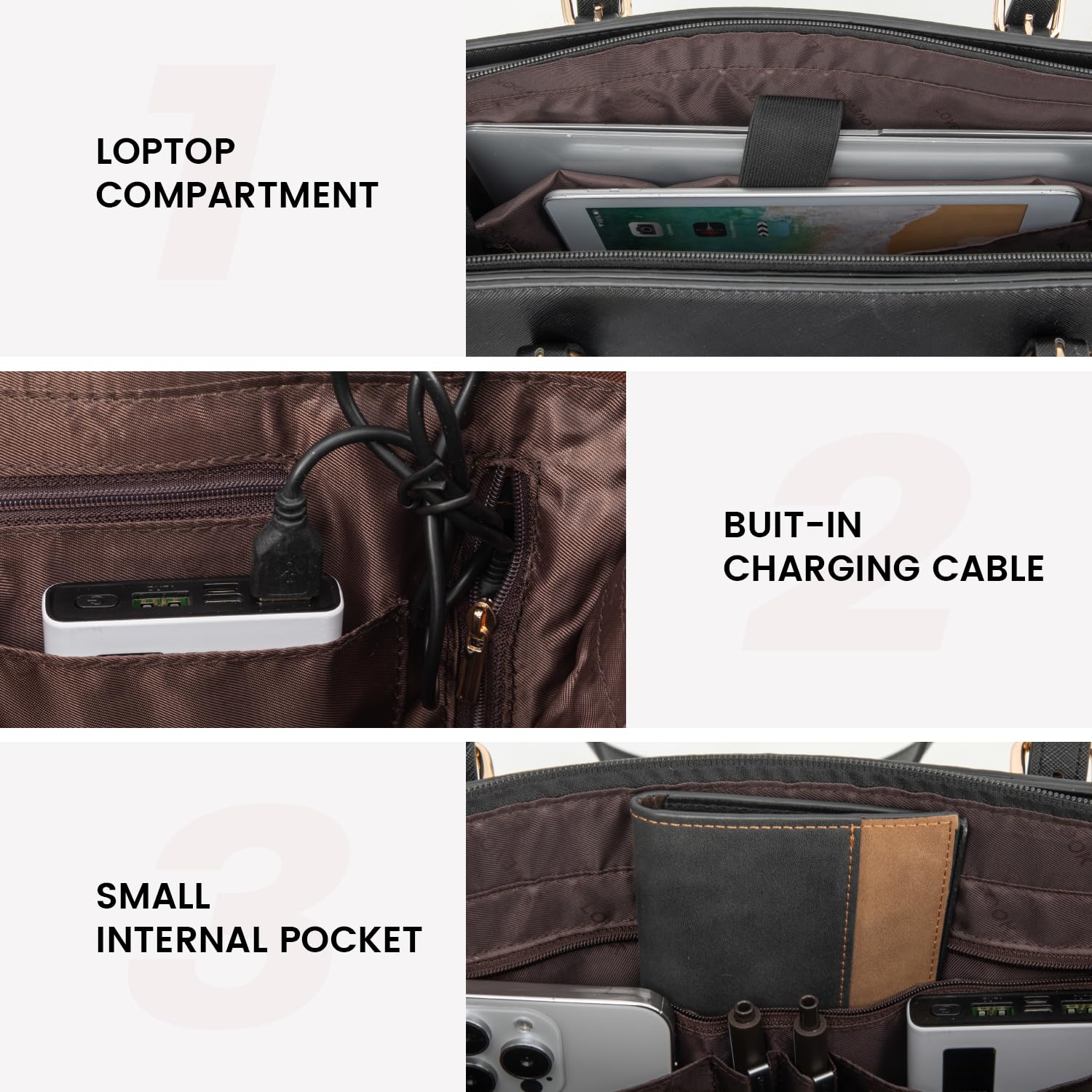 Foto 7 pulgar | Bolsa Para Portátil Lovevook Para Mujer De 17.3 Pulgadas Con Bolso De Mano, Juego De 2 Piezas - Venta Internacional.