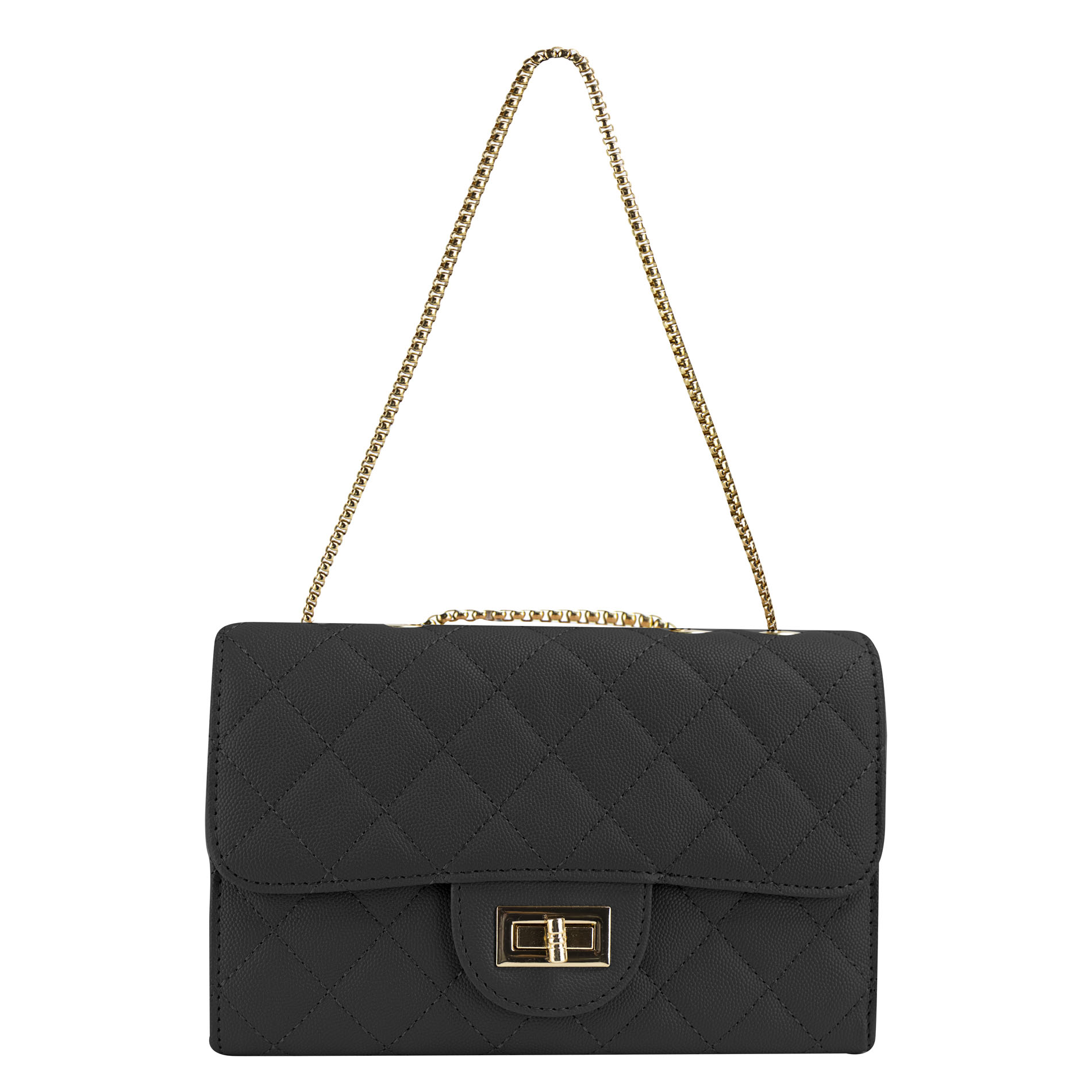 Foto 1 | Bolso Para Dama Negro Lichi Rombos Sintetico Andalucia Nueva Imagen