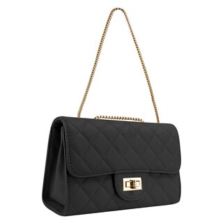 Foto 2 | Bolso Para Dama Negro Lichi Rombos Sintetico Andalucia Nueva Imagen